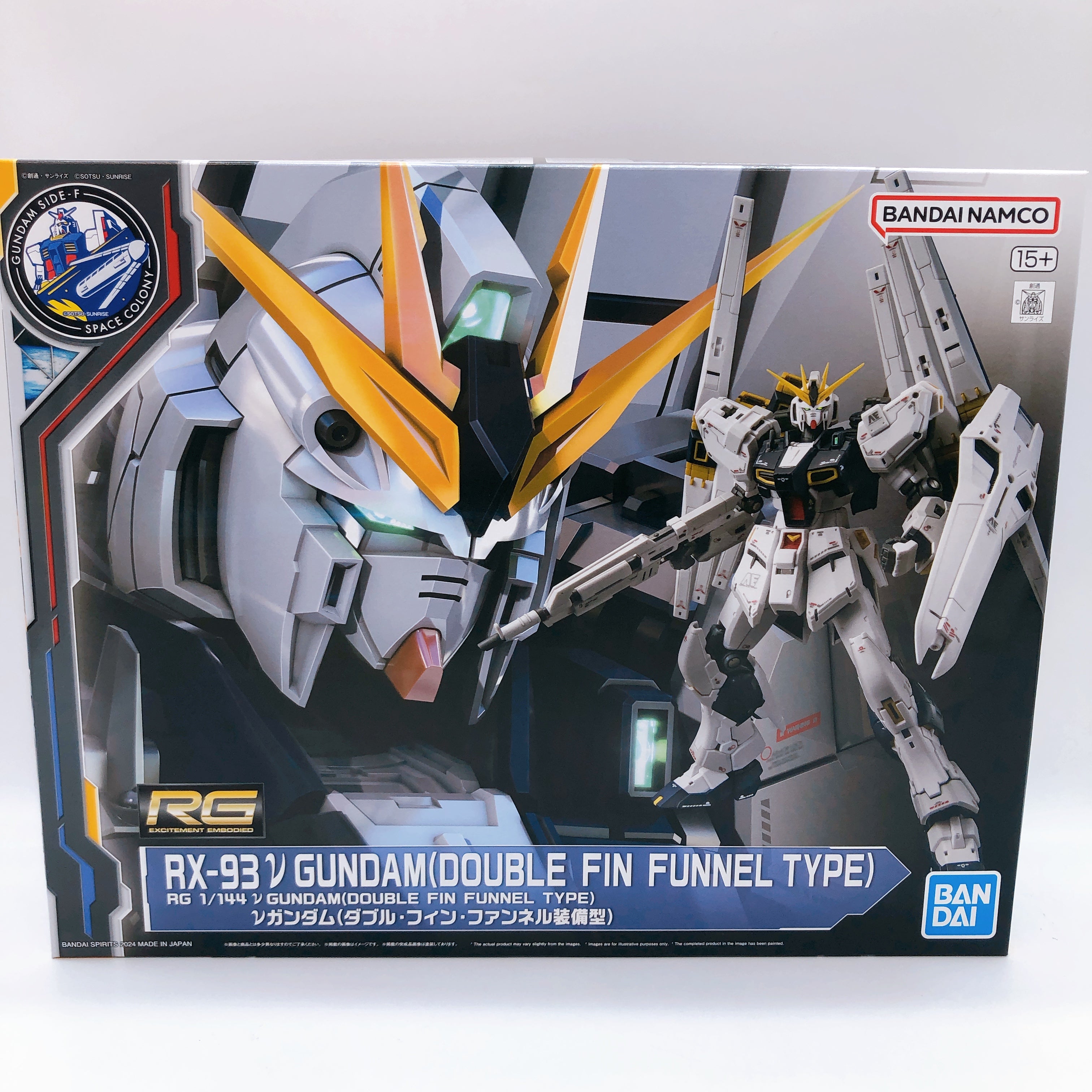 RG 1/144 RX-93 Nu Gundam Double Fin Funnel Type Limited Model Kit Bandai Japan