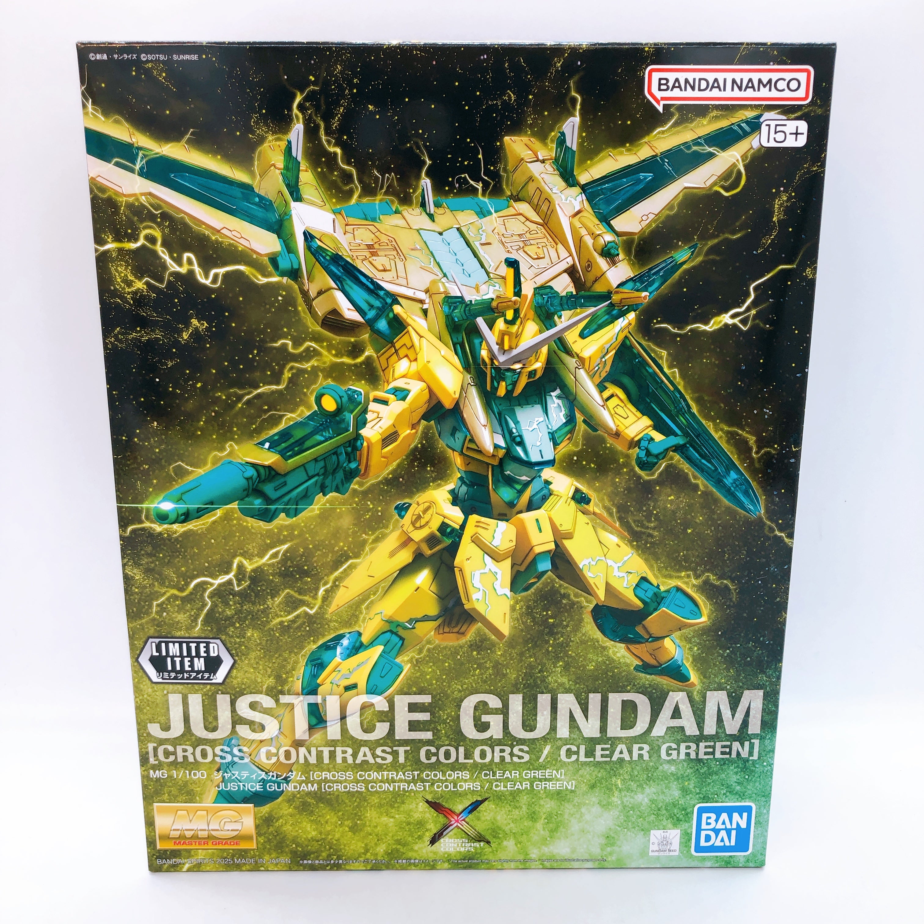 MG 1/100 Justice Gundam Cross Contrast Color Clear Green Limited Kit Bandai NEW