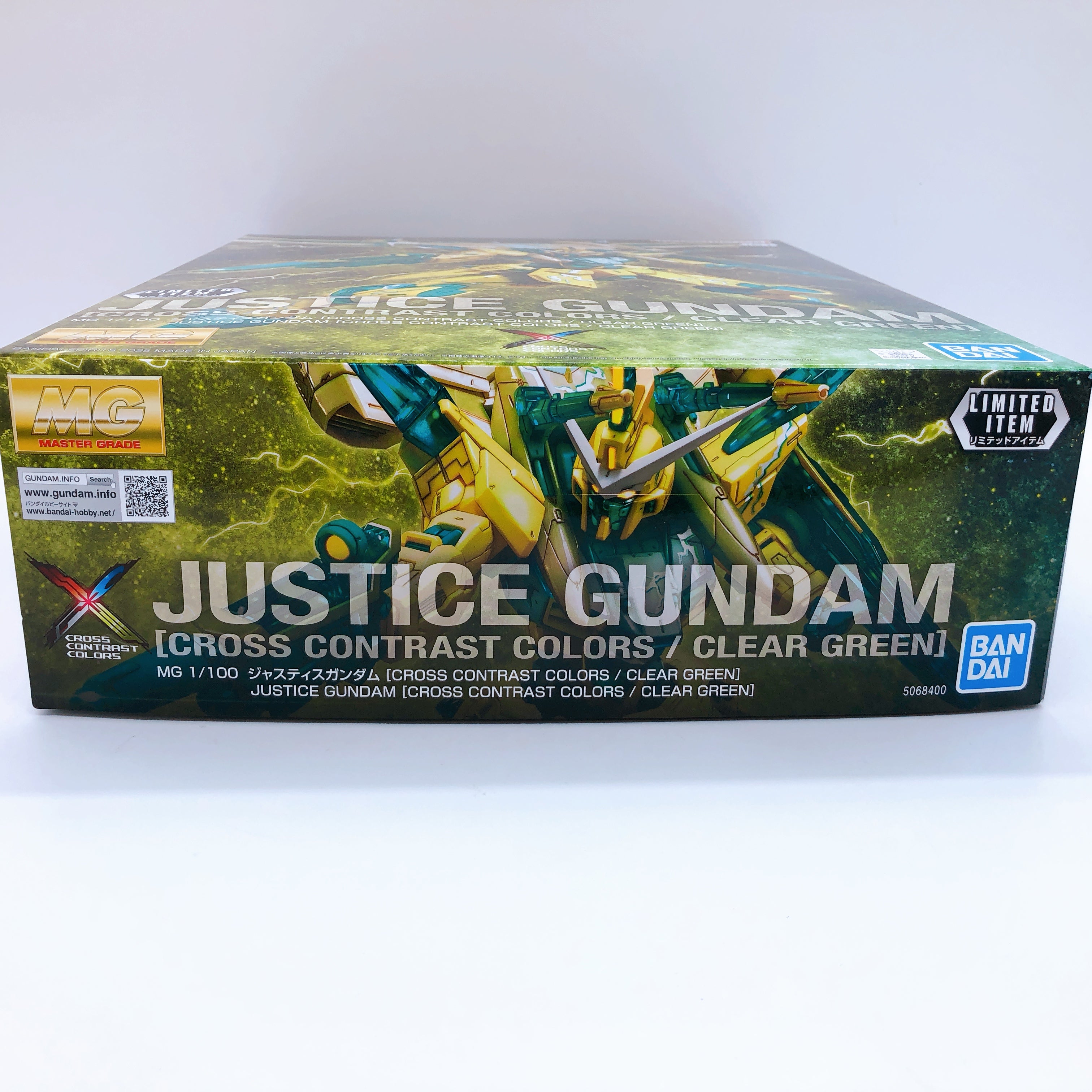 MG 1/100 Justice Gundam Cross Contrast Color Clear Green Limited Kit Bandai NEW