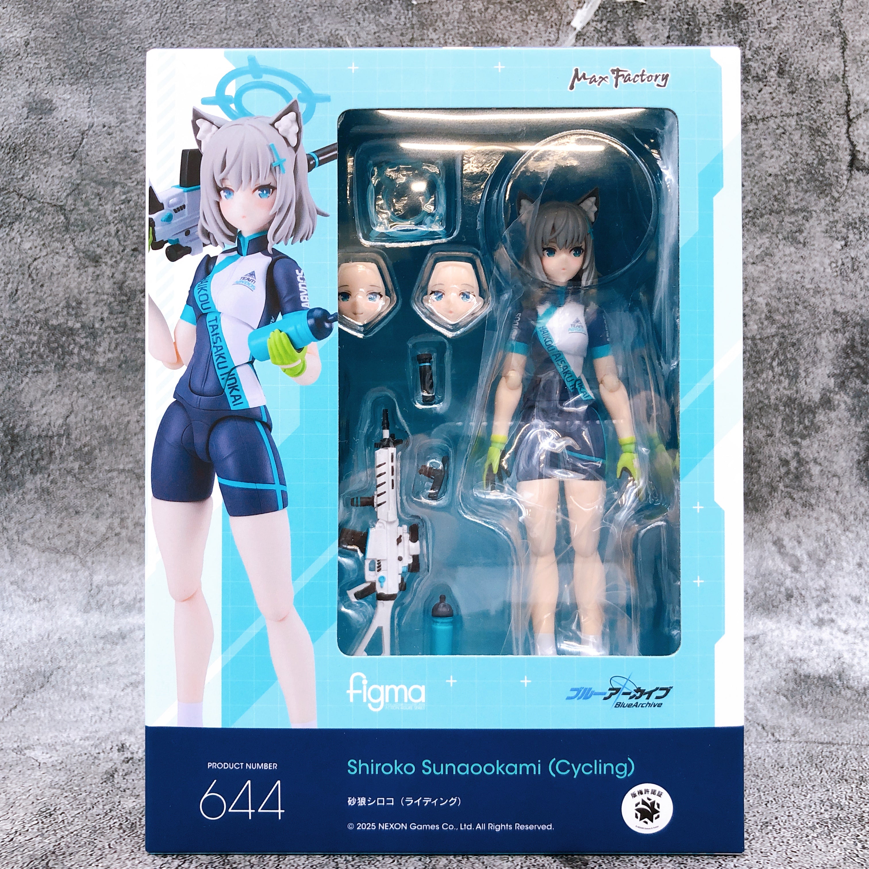 Blue Archive Shiroko Sunaookami Cycling figma 644 Action Figure Max Factory NEW
