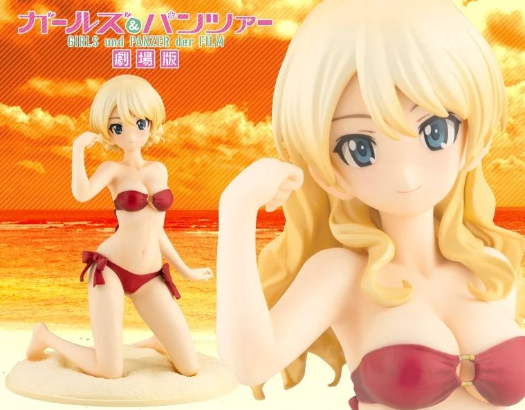 Girls und Panzer Darjeeling Swimsuit Ver. Limited Edition 1/7 Scale Figure Japan