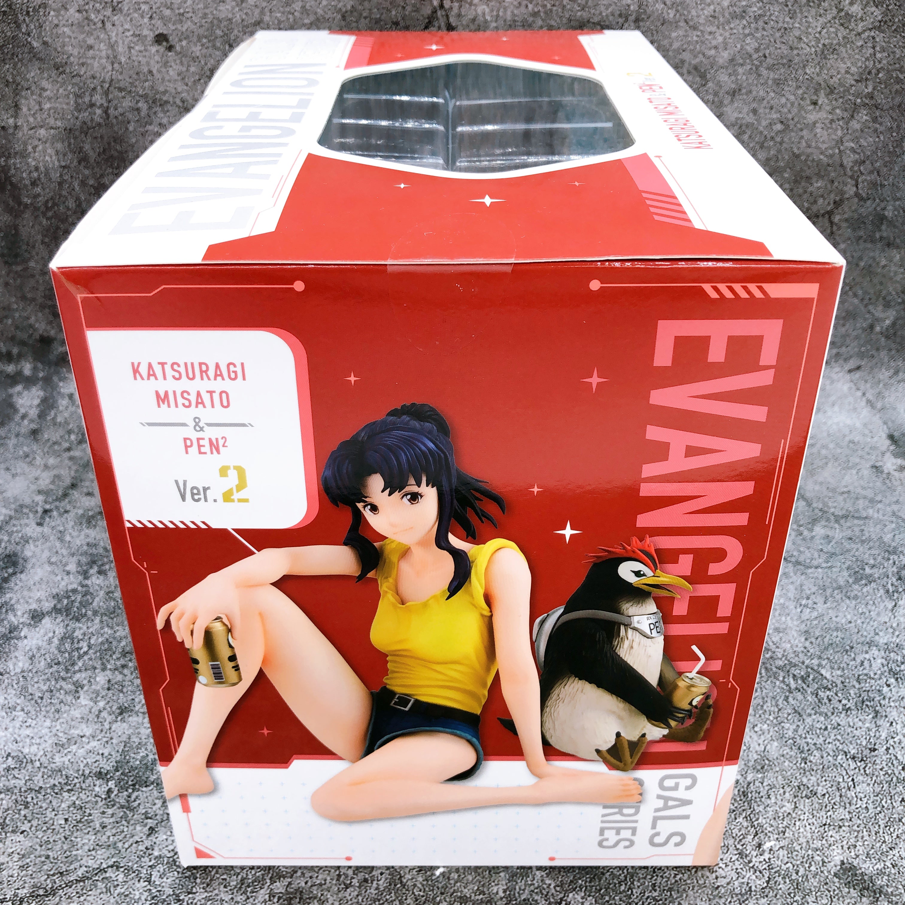 MegaHouse Gals series Evangelion Misato Katsuragi & Pen Pen ver.2 Figure NEW