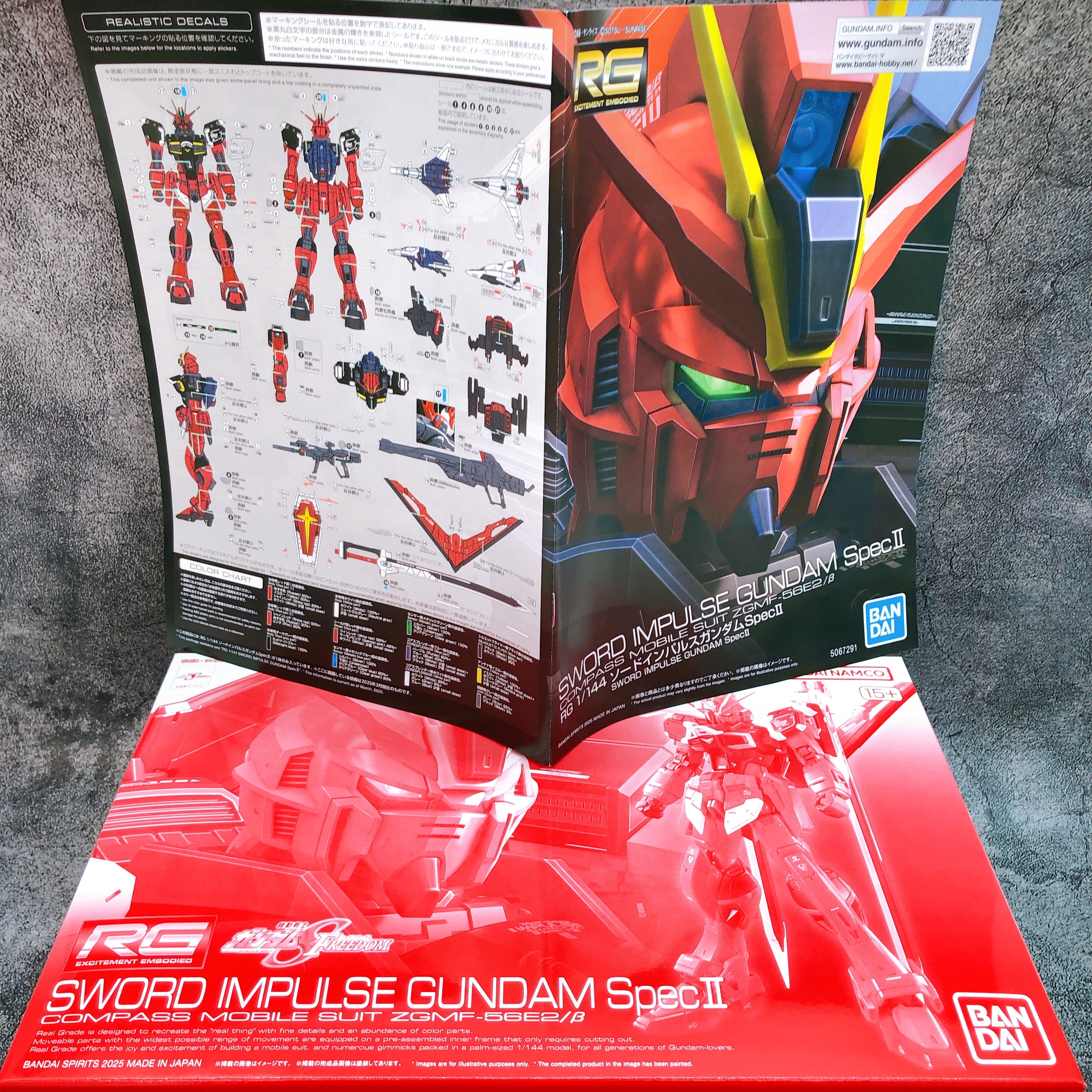 RG 1/144 Sword Impulse Gundam Spec II Gundam SEED Model Kit Premium Bandai NEW