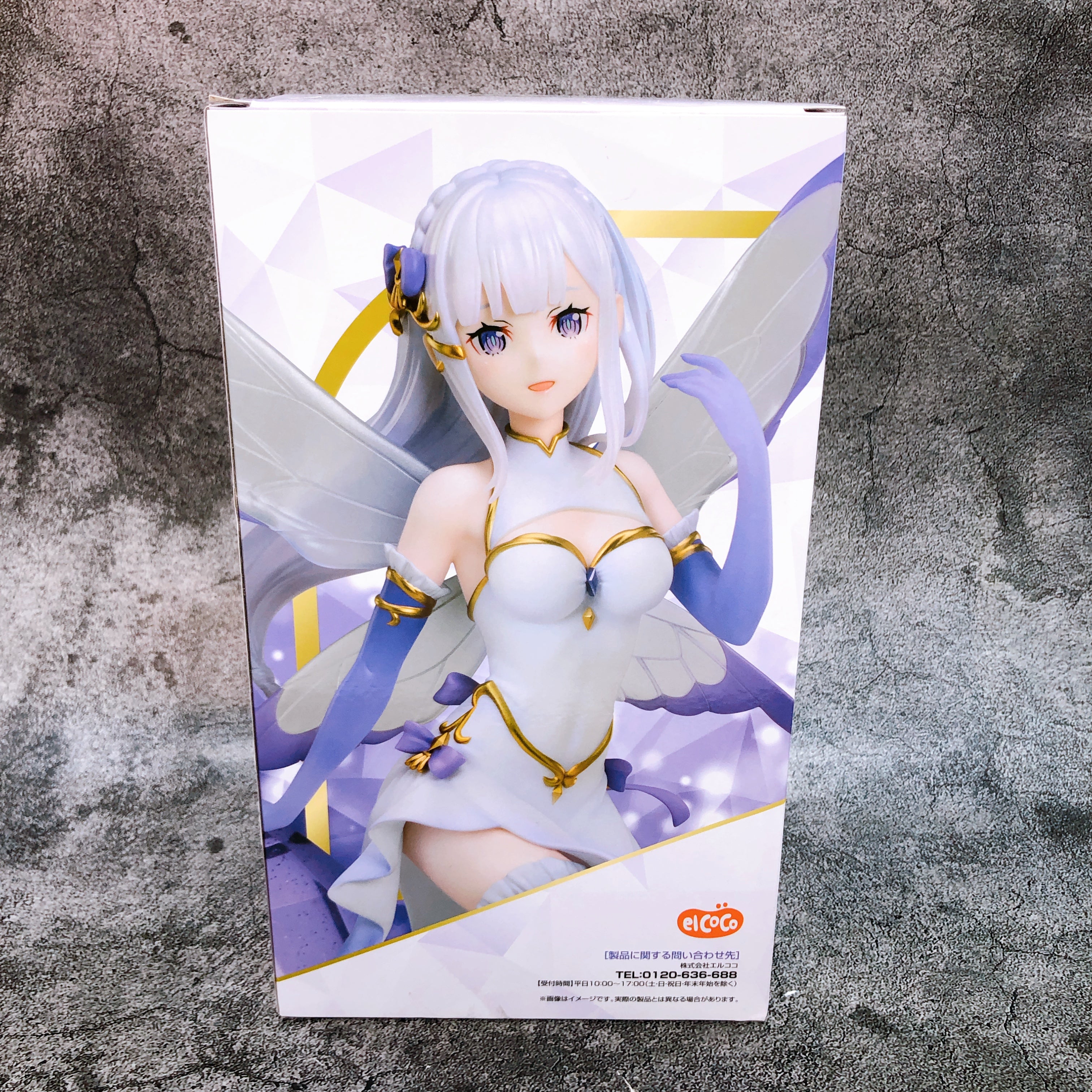 Re:Zero Emilia Jewel Princess 1/7 ScaleFigure Round 1 Limited elcoco Japan New