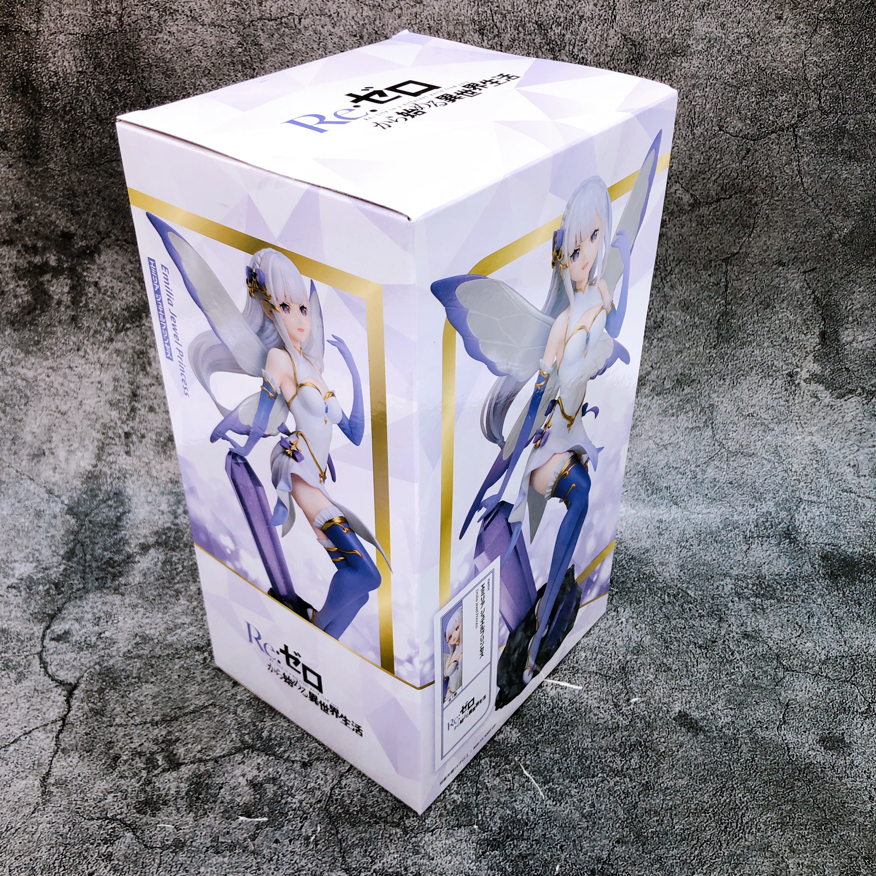 Re:Zero Emilia Jewel Princess 1/7 ScaleFigure Round 1 Limited elcoco Japan New