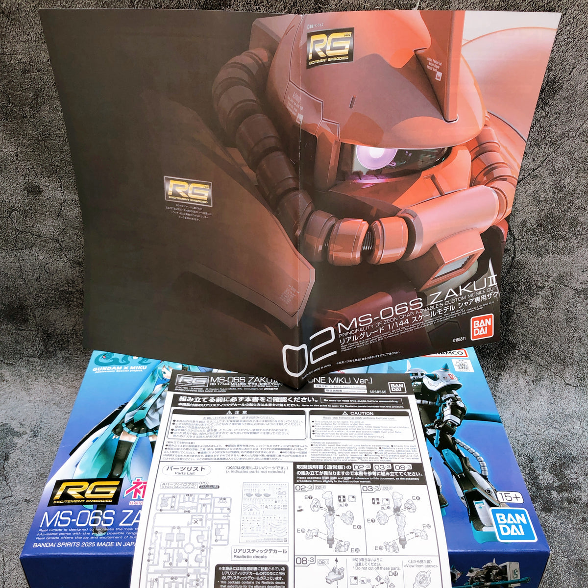 RG 1/144 MS-06S Zaku II Hatsune Miku Ver. Model Kit Premium Bandai NEW FASTSHIP