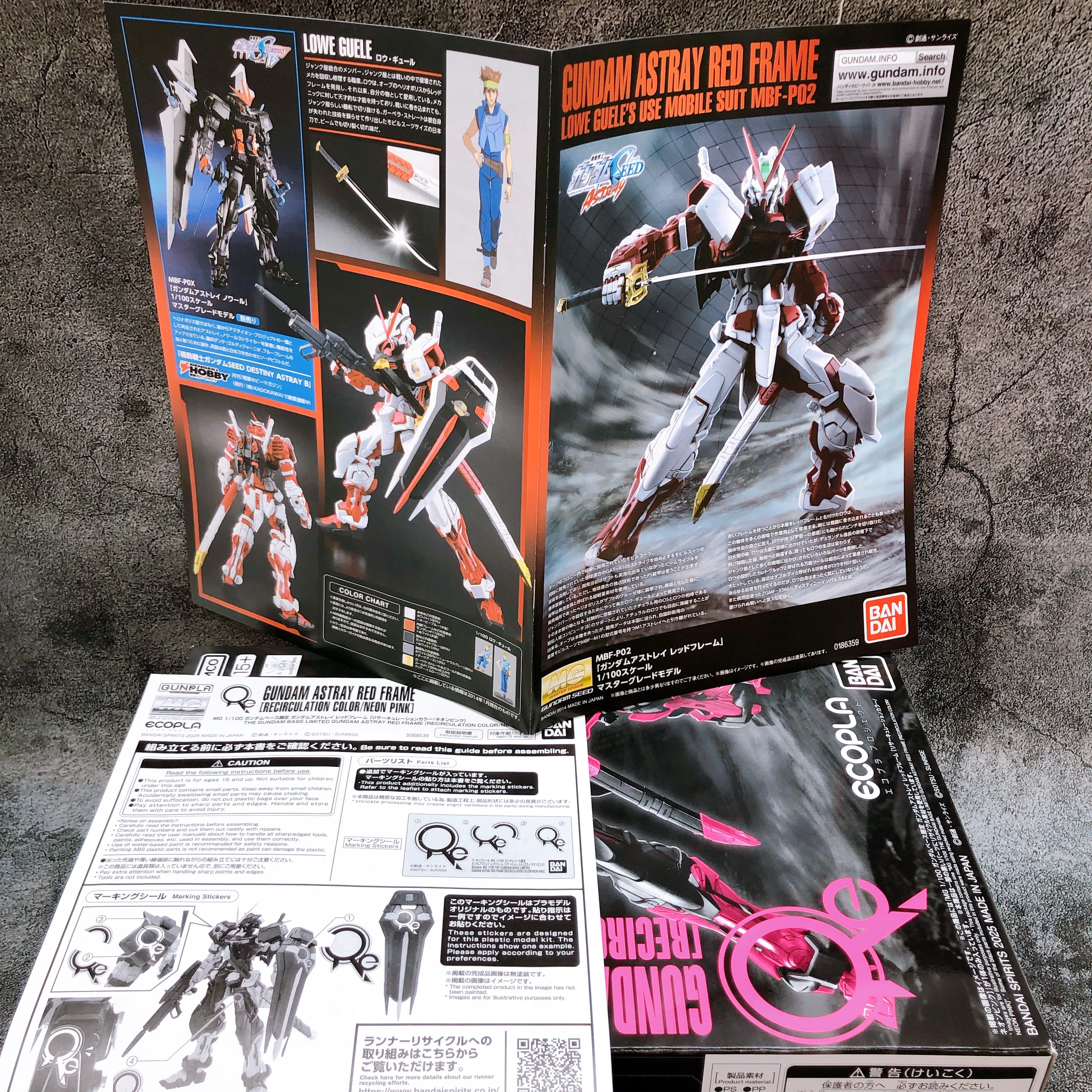 MG 1/100 Gundam Astray Red Frame Recirculation Color Neon Pink Kit Bandai NEW