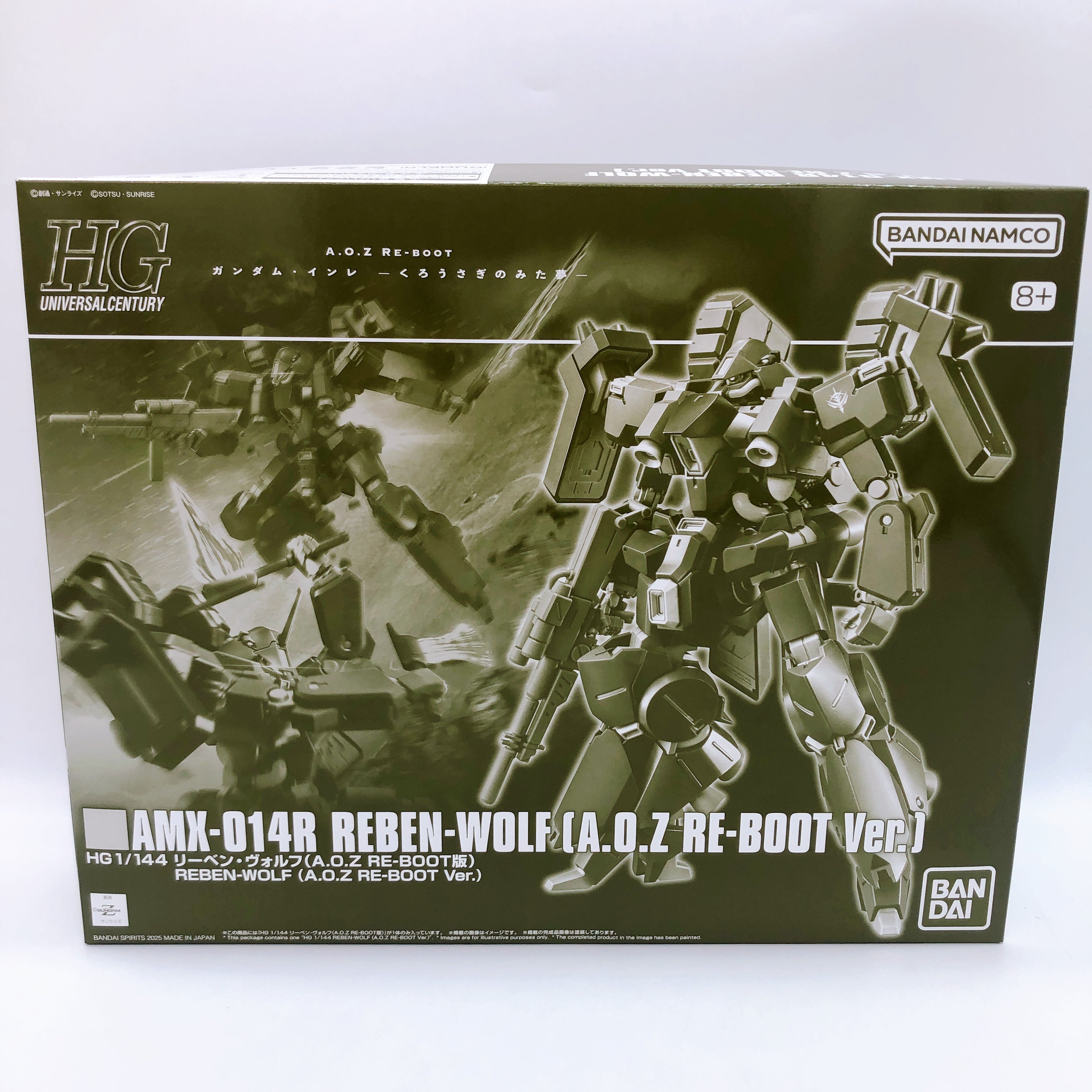 HG 1/144 Reben Wolf A.O.Z RE-BOOT Ver AMX-014R Model Kit Premium Bandai FASTSHIP
