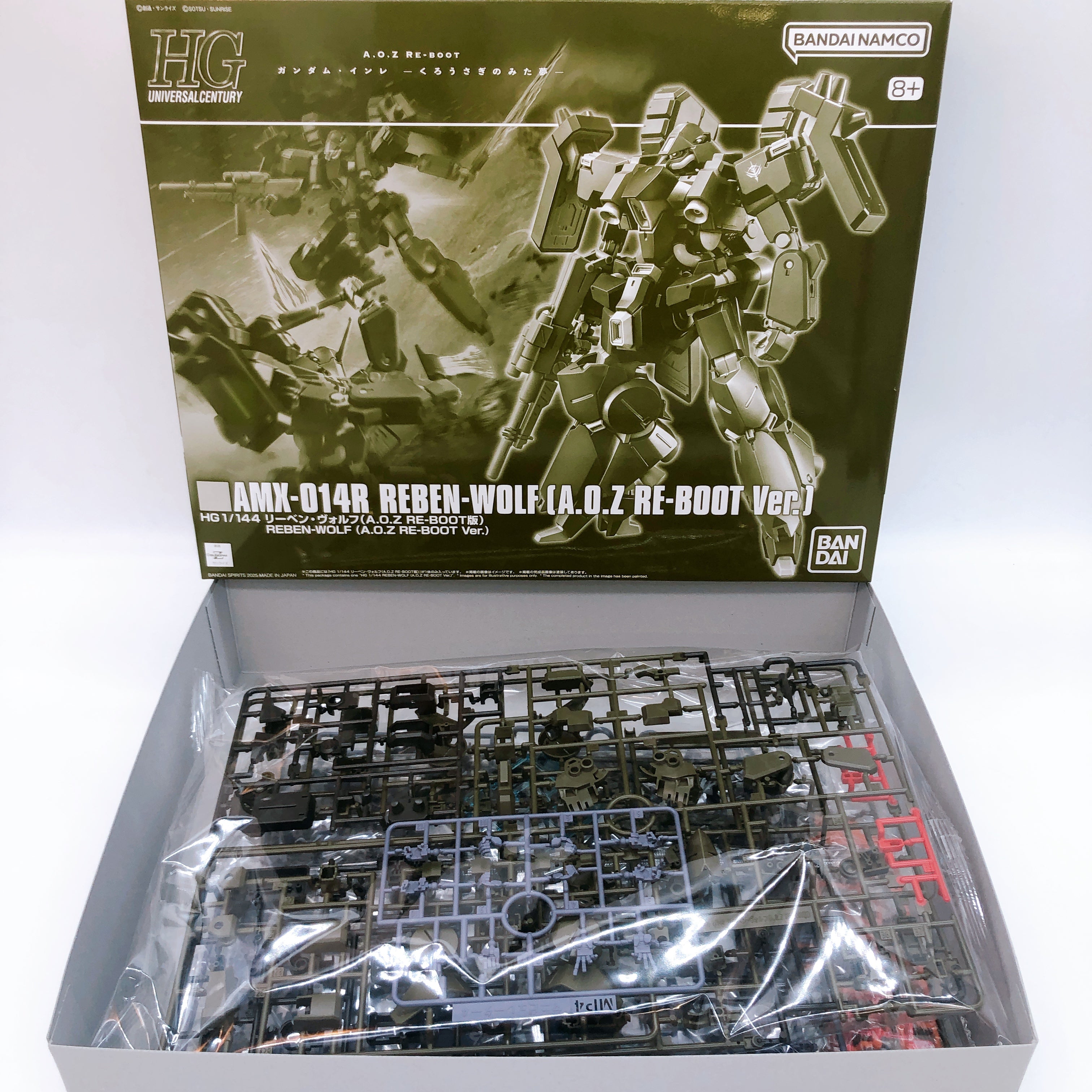 HG 1/144 Reben Wolf A.O.Z RE-BOOT Ver AMX-014R Model Kit Premium Bandai FASTSHIP
