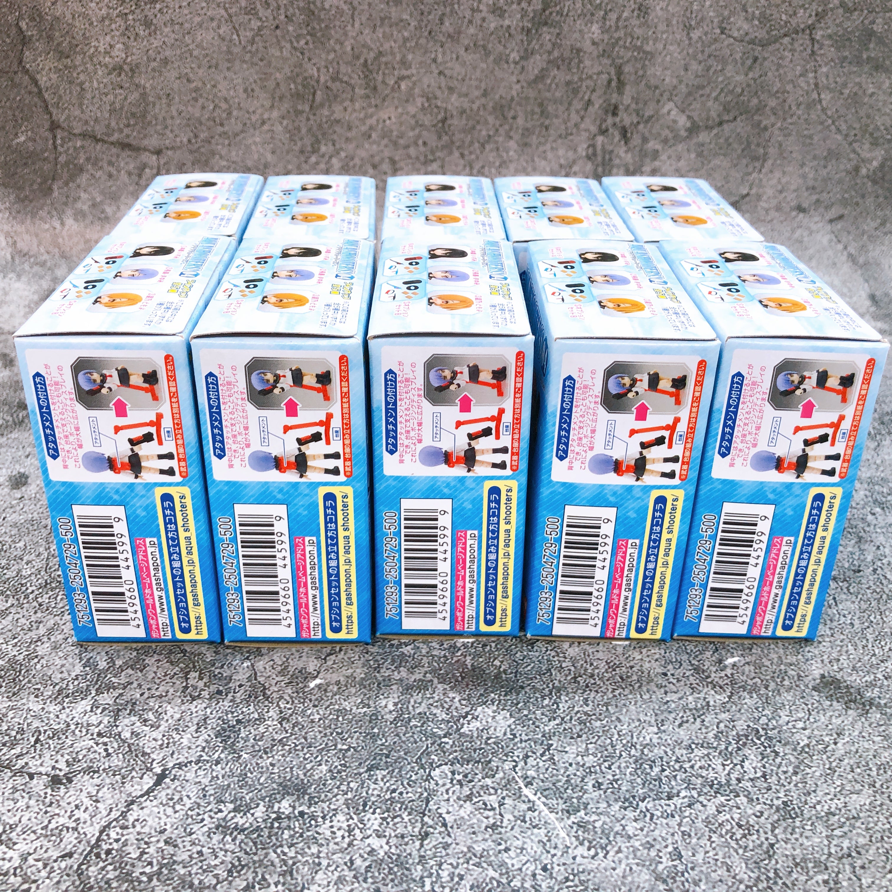 Aqua Shooters! 04 School Uniform Bandai Set of 10 Action Figure Kit NEW