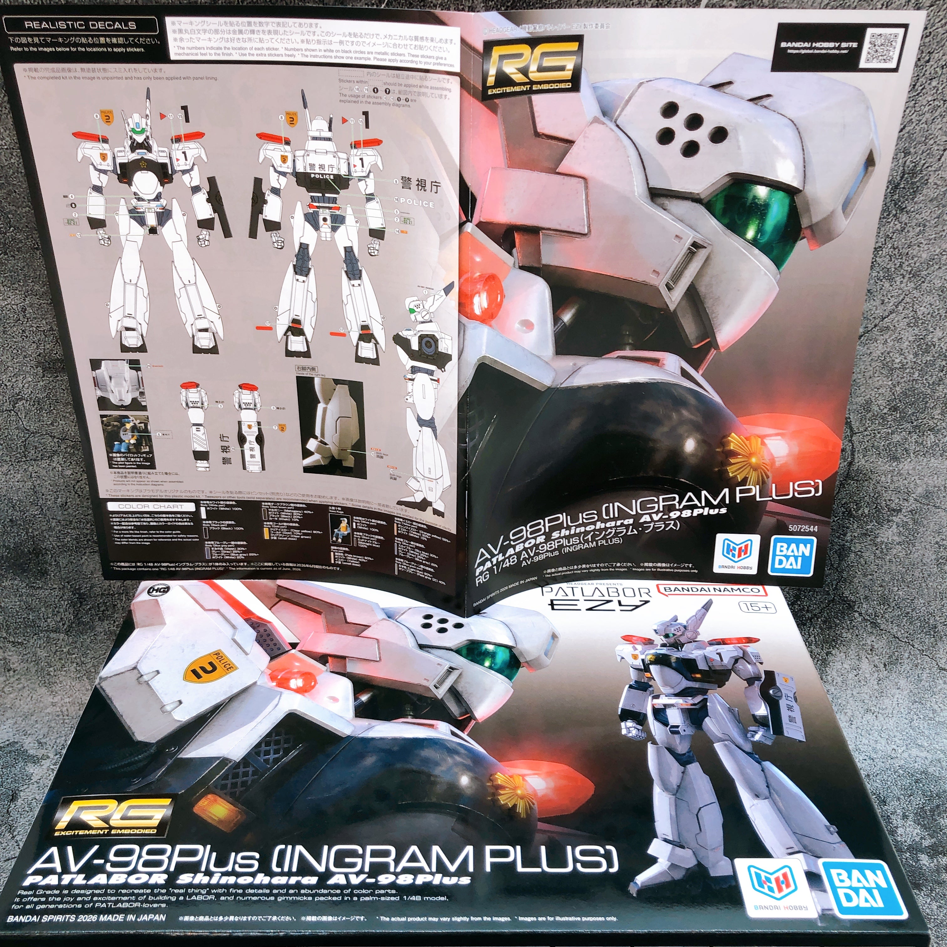 RG 1/48 AV-98Plus Ingram Plus Mobile Police Patlabor EZY Model Kit Bandai Japan