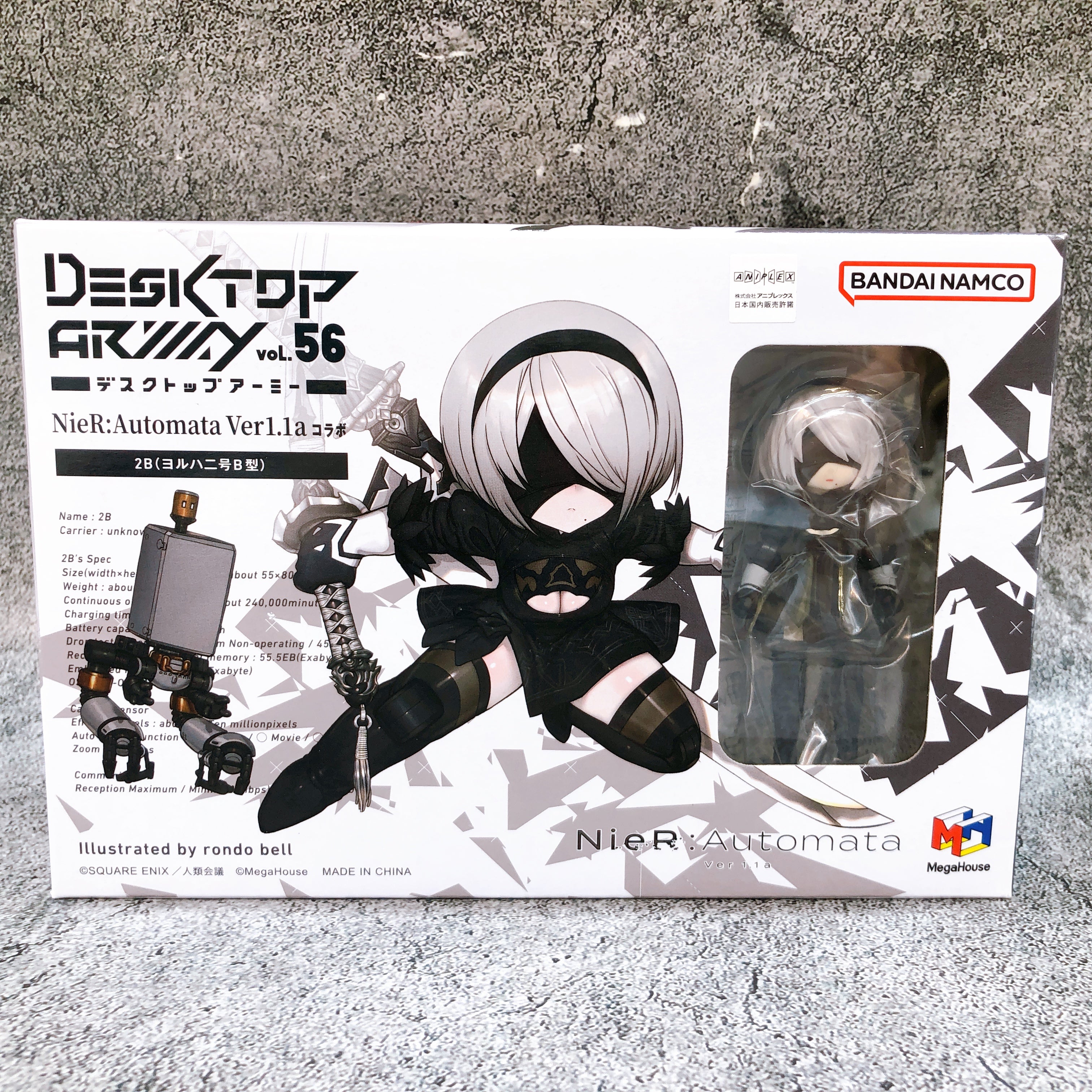 MegaHouse DESKTOP ARMY NieR:Automata Ver1.1a Collab 2B YoRHa vol.56 Figure NEW