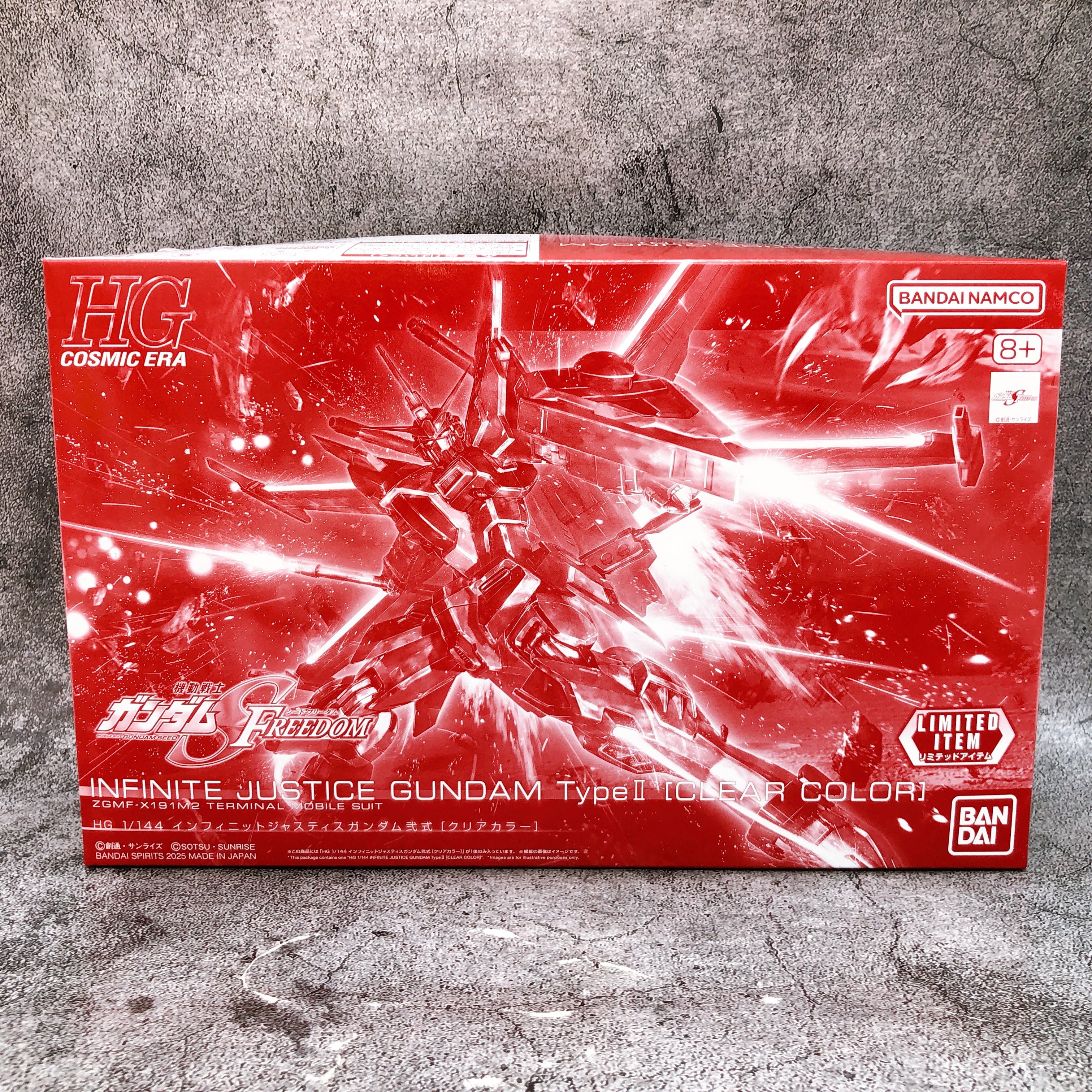 HG 1/144 Infinite Justice Gundam Type-2 Clear Color Limited Kit Bandai Japan NEW