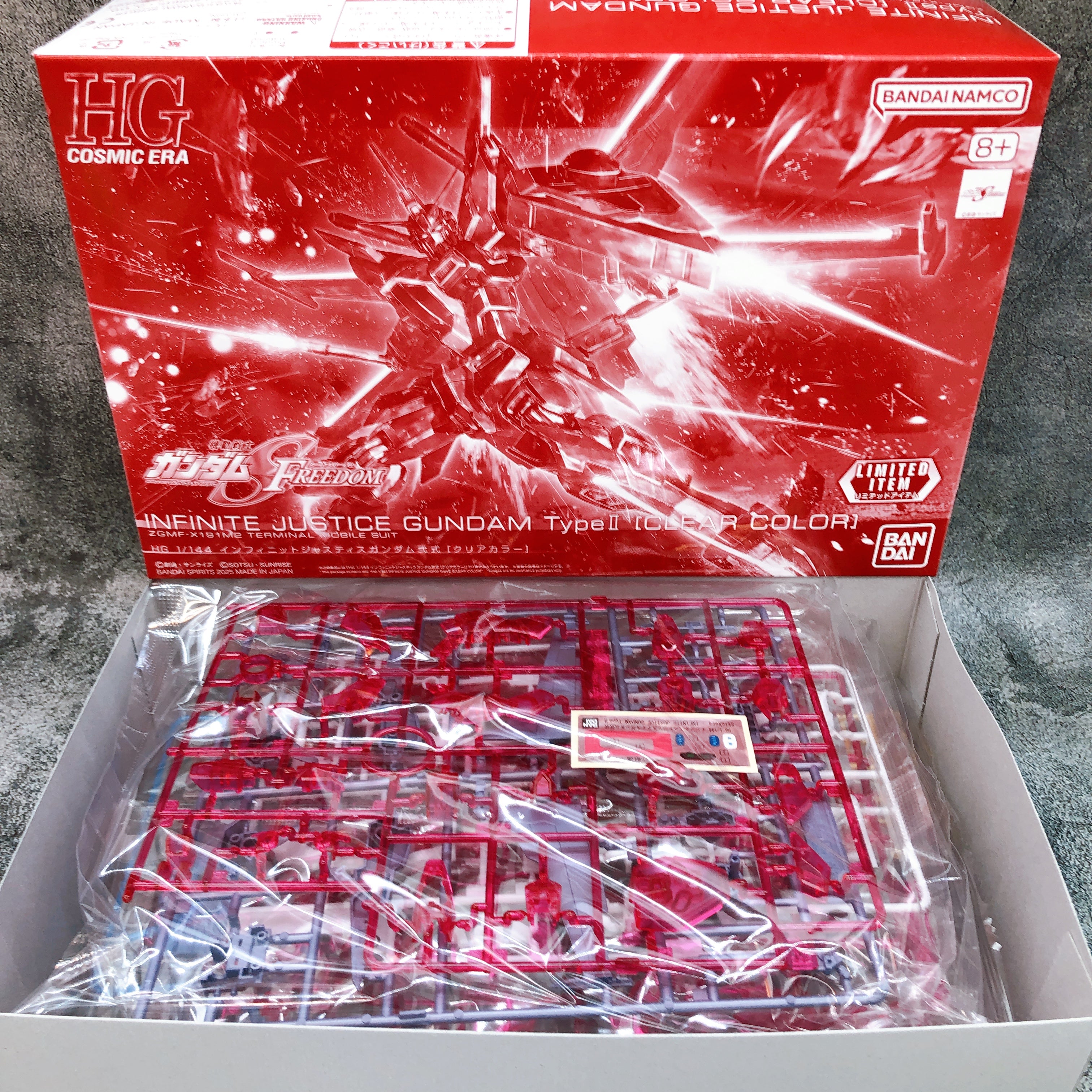 HG 1/144 Infinite Justice Gundam Type-2 Clear Color Limited Kit Bandai Japan NEW