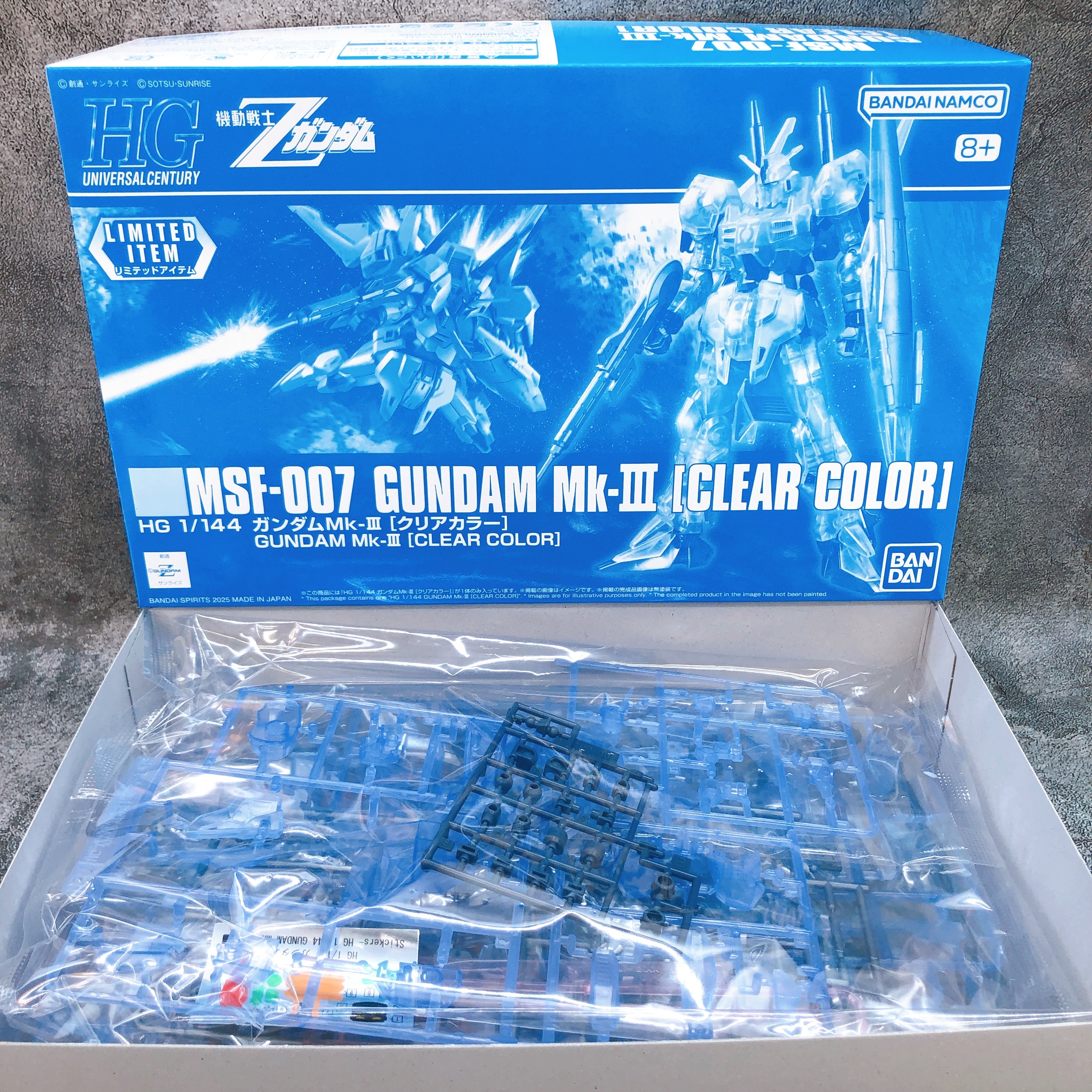 HG 1/144 Gundam Mk-III Clear Color MSF-007 Limited Model Kit Bandai NEW FASTSHIP