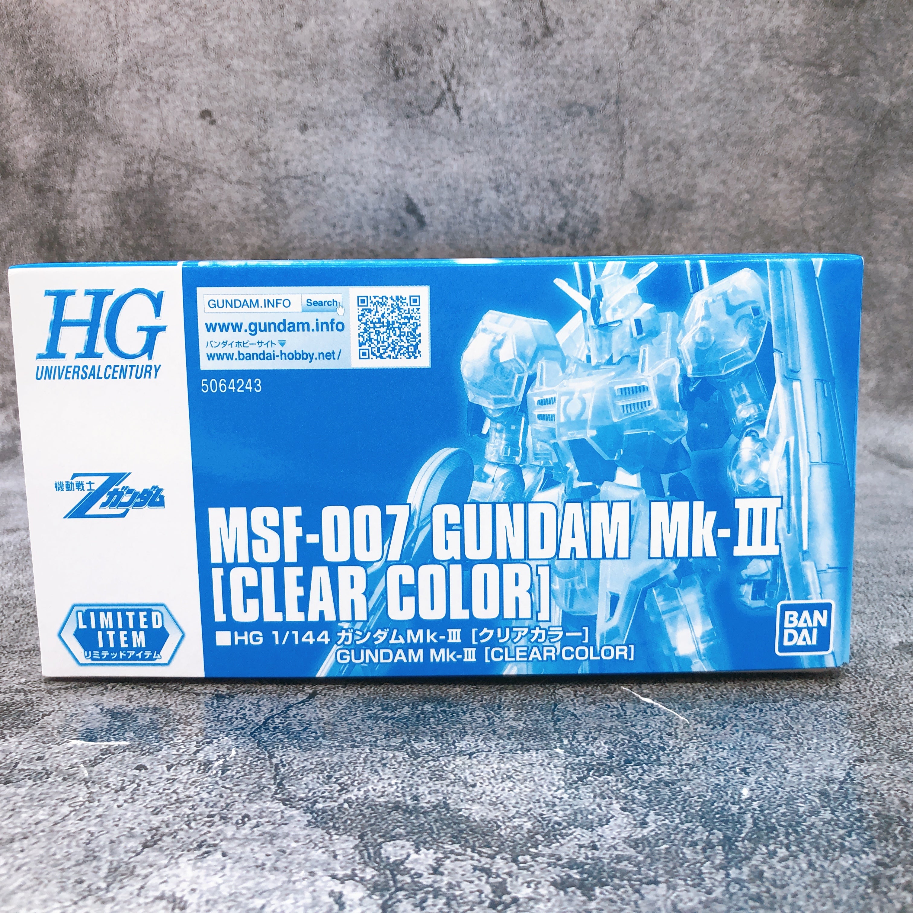 HG 1/144 Gundam Mk-III Clear Color MSF-007 Limited Model Kit Bandai NEW FASTSHIP