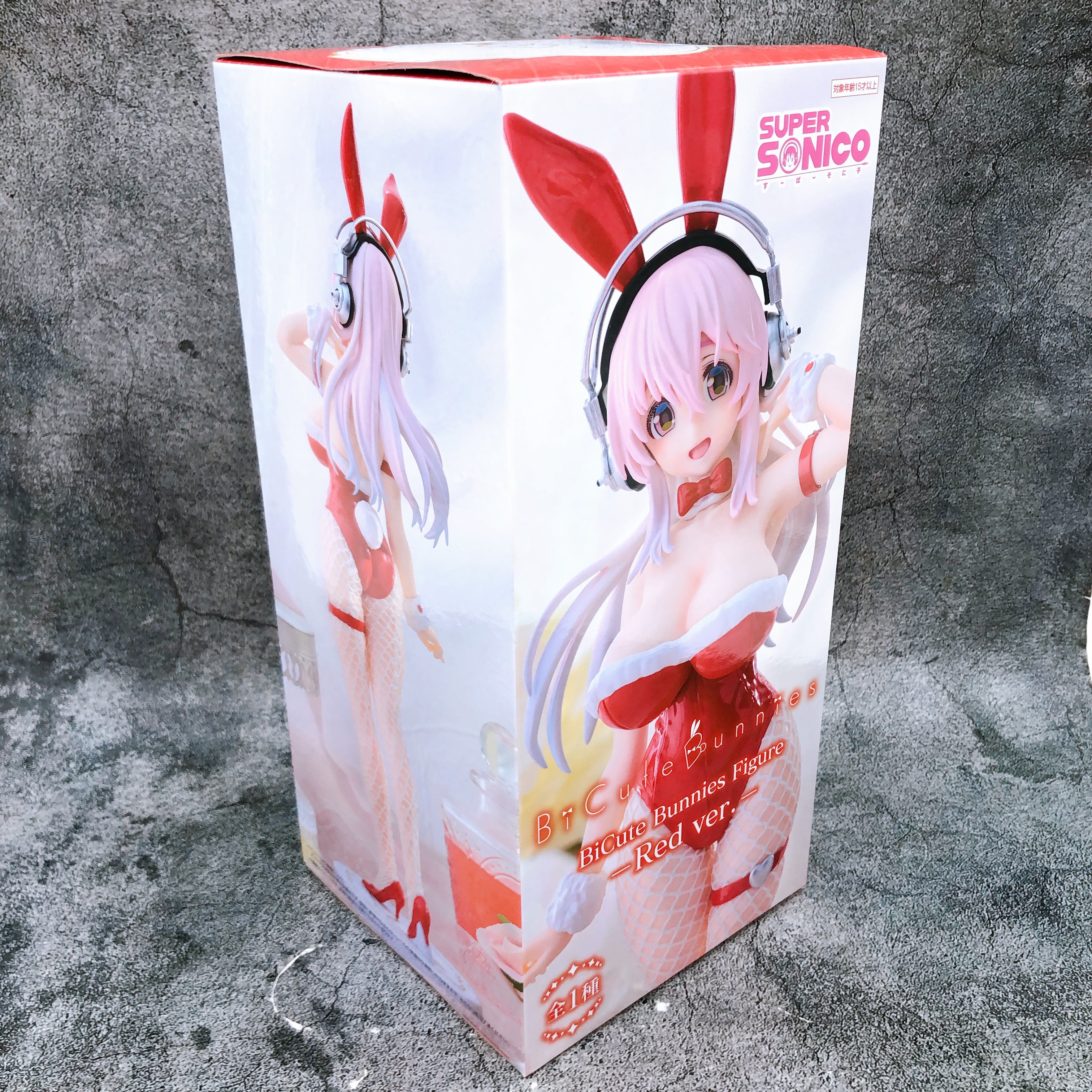 Super Sonico Red ver BiCute Bunnies Figure FuRyu Japan Sealed FASTSHIP