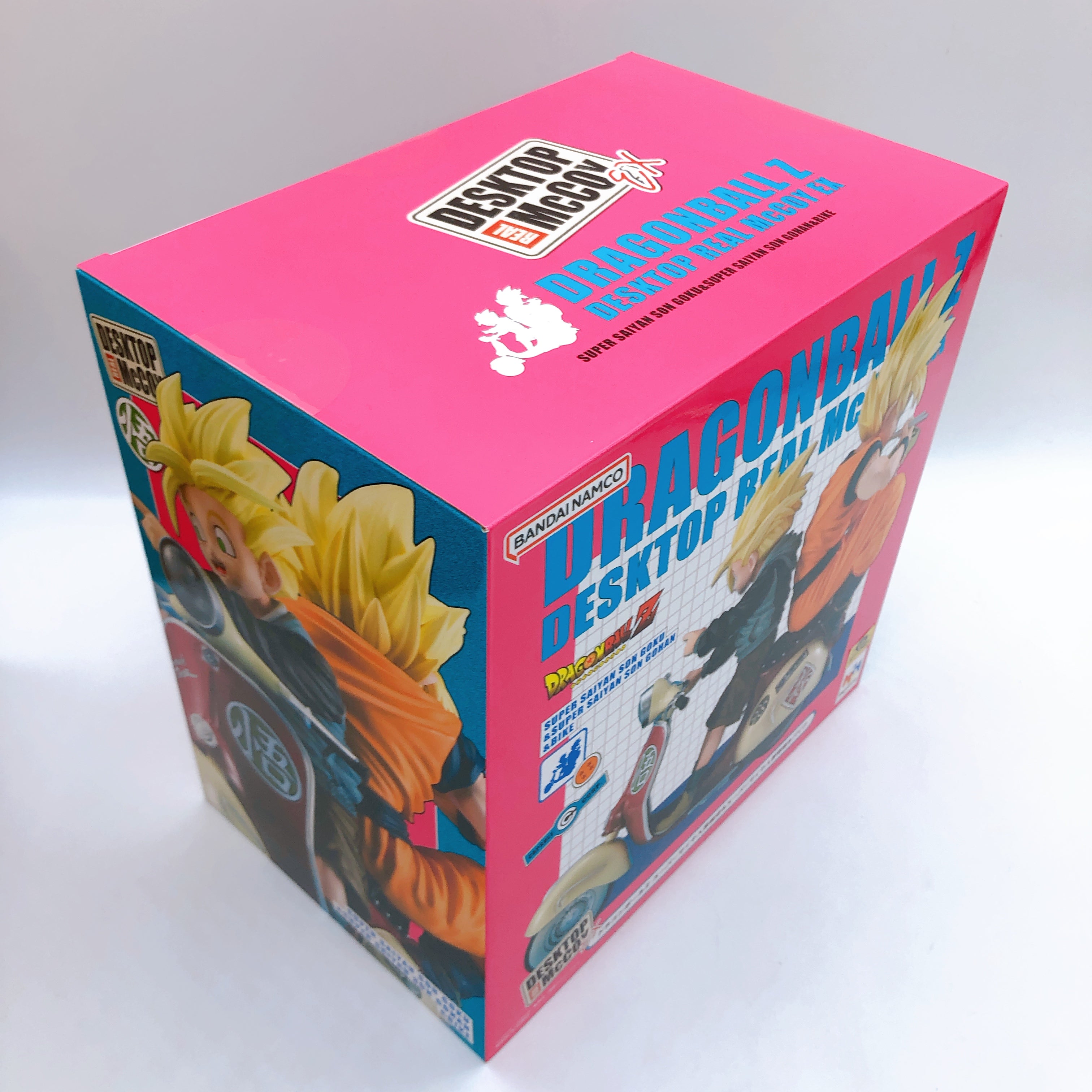 DESKTOP REAL McCOY EX Dragon Ball Z Super Saiyan Son Gokou & Gohan & Bike Figure