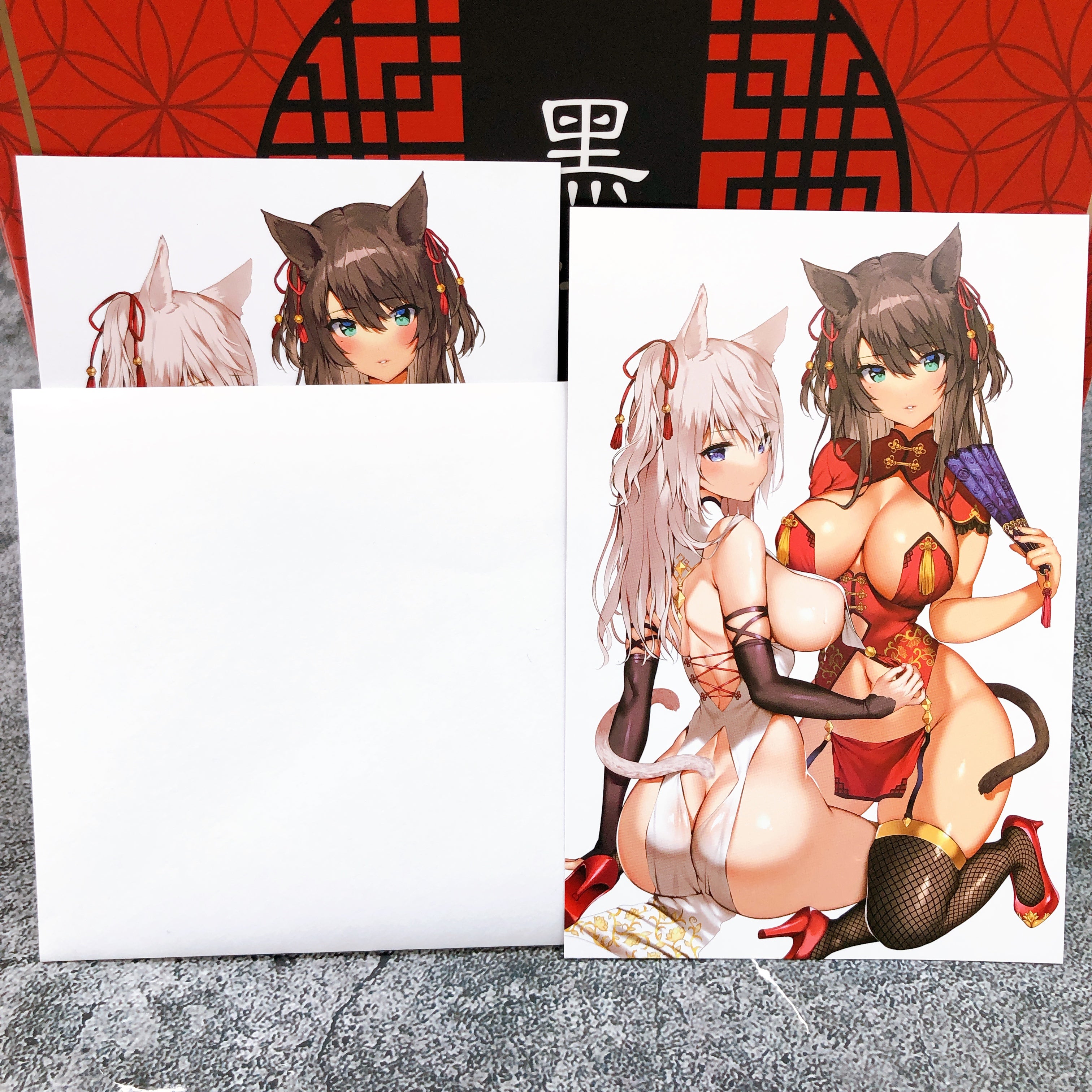 (w/Bonus) Kuroneko 1/6 Figure Illustrated by Mataro Pink Cat Native AUTHENTIC