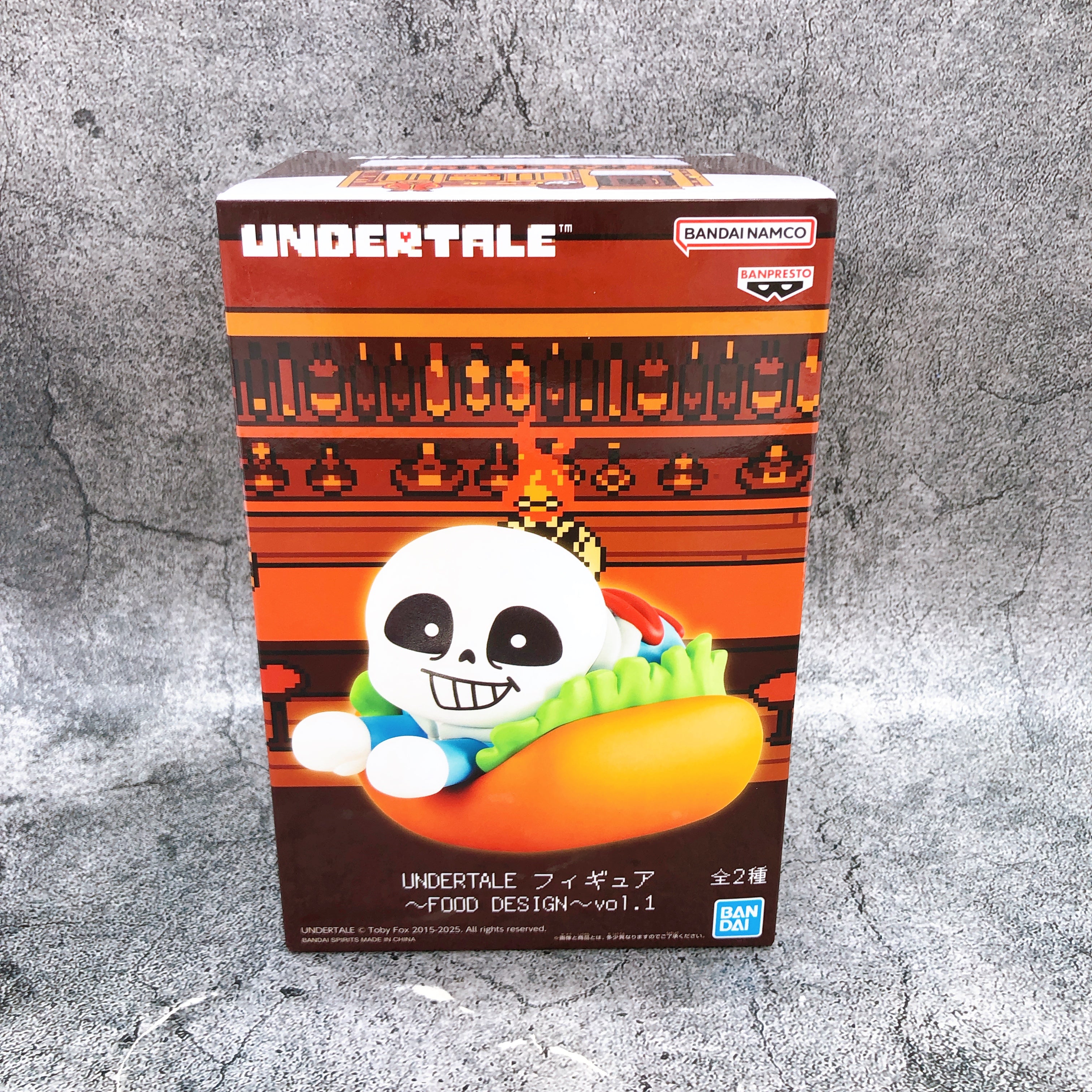 UNDERTALE Sans Hot Dog Figure FOOD DESIGN vol.1 BANPRESTO Japan Sealed NEW