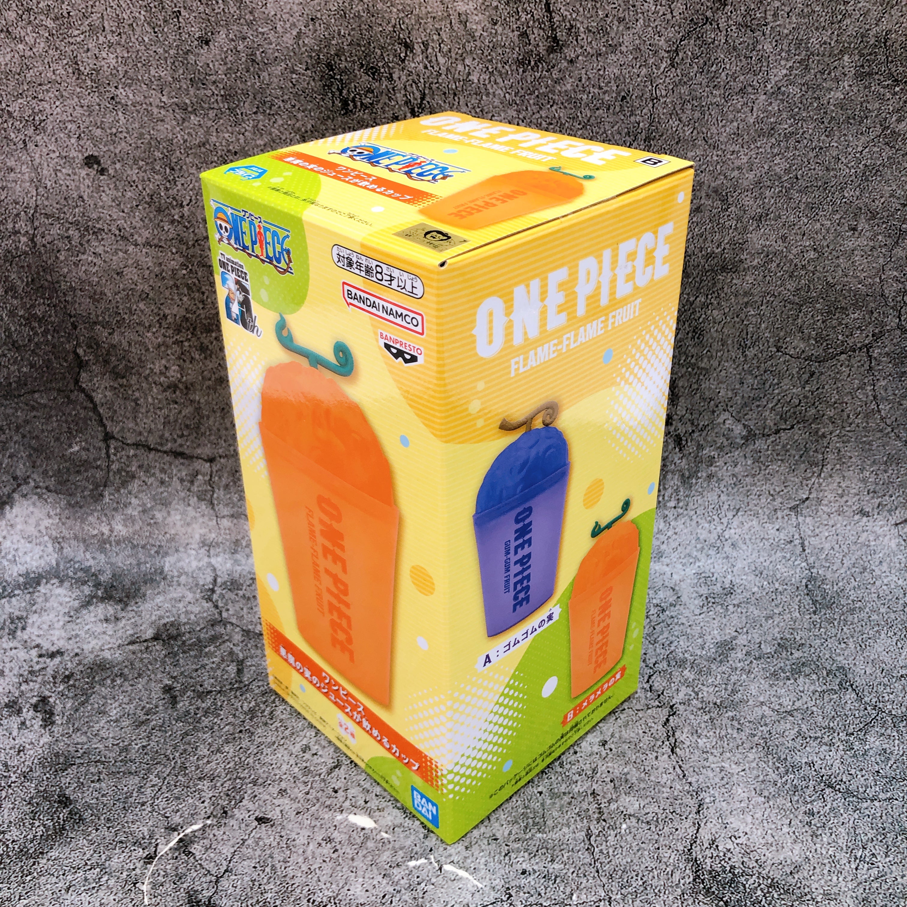 ONE PIECE Cup for drinking Flame-Flame Fruit Juice BANPRESTO Japan Sealed NEW