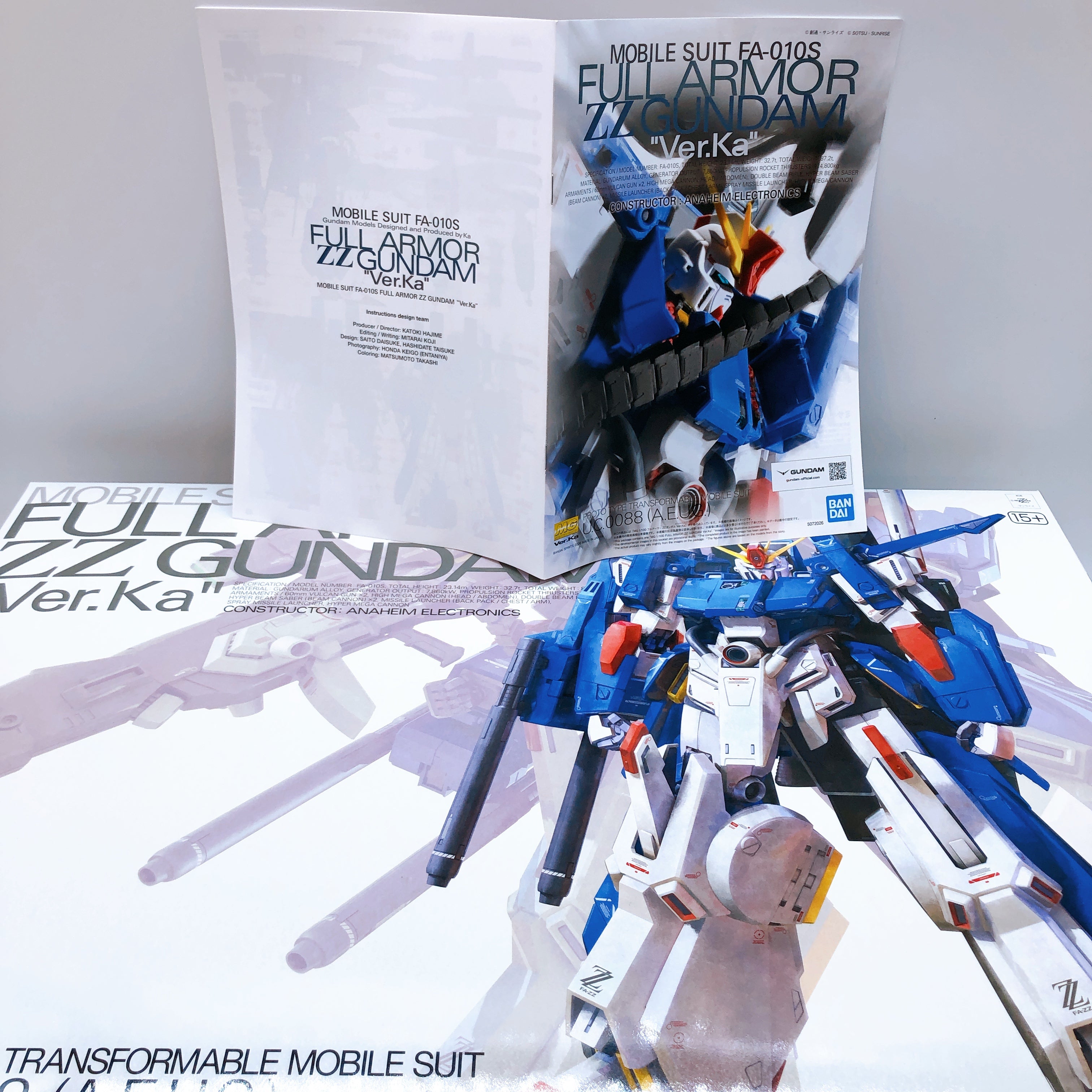 MG 1/100 Full Armor ZZ Gundam Ver.Ka Gunpla Model Kit Bandai Japan NEW FASTSHIP