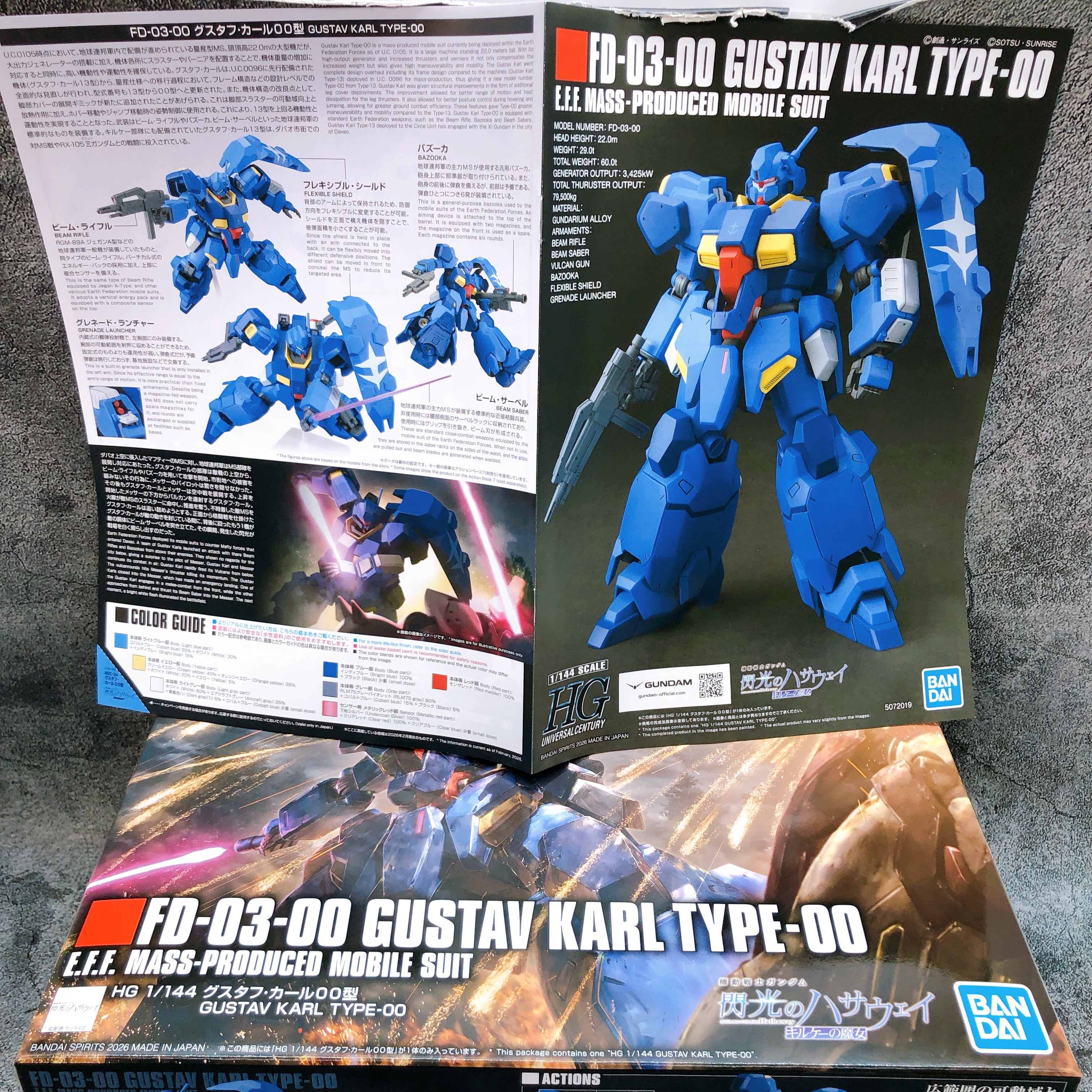 HG 1/144 Gustav Karl Type-00 Hathaway The Sorcery of Nymph Circe Kit Bandai NEW