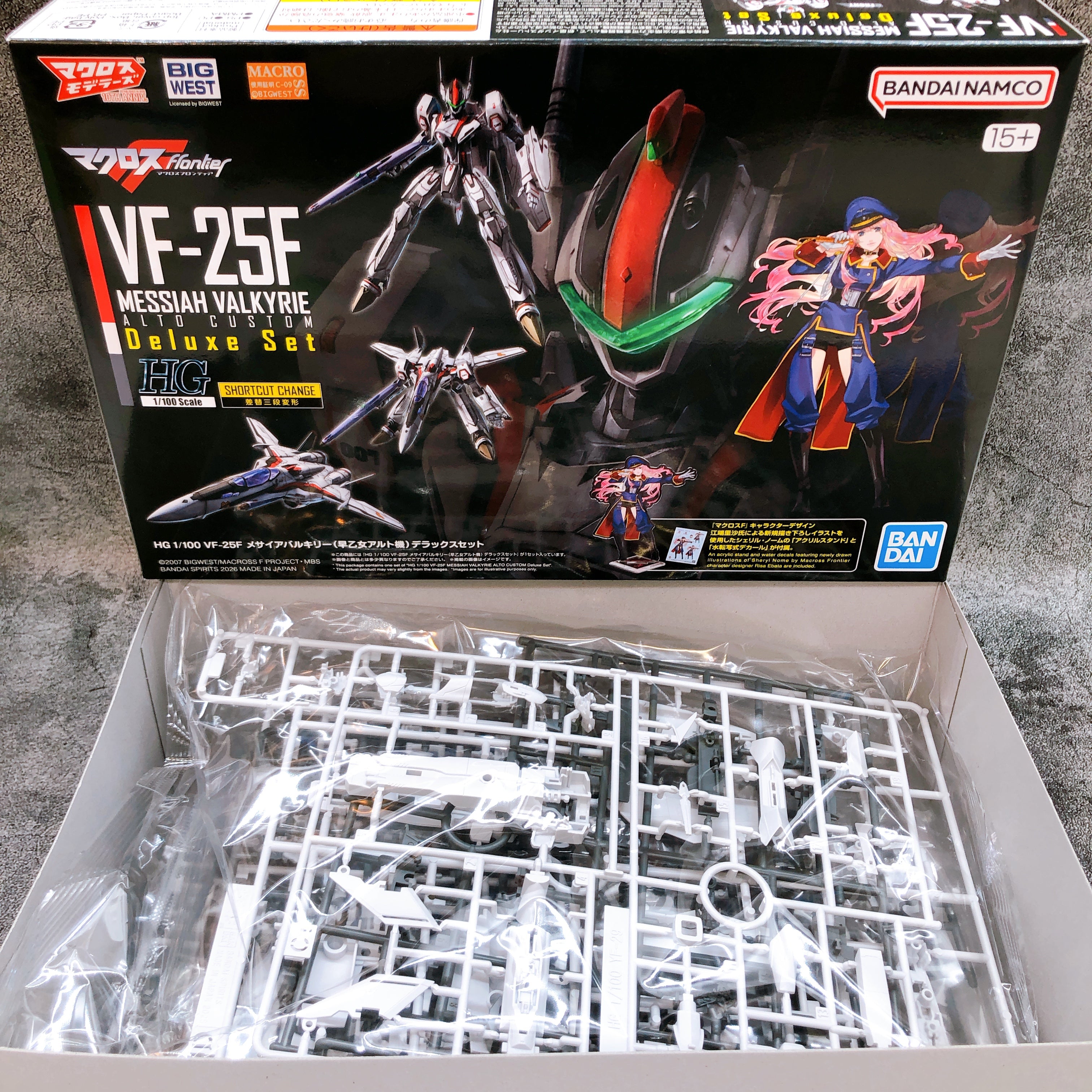 HG 1/100 VF-25F Messiah Valkyrie Alto Custom Delux Set Kit Bandai NEW FASTSHIP