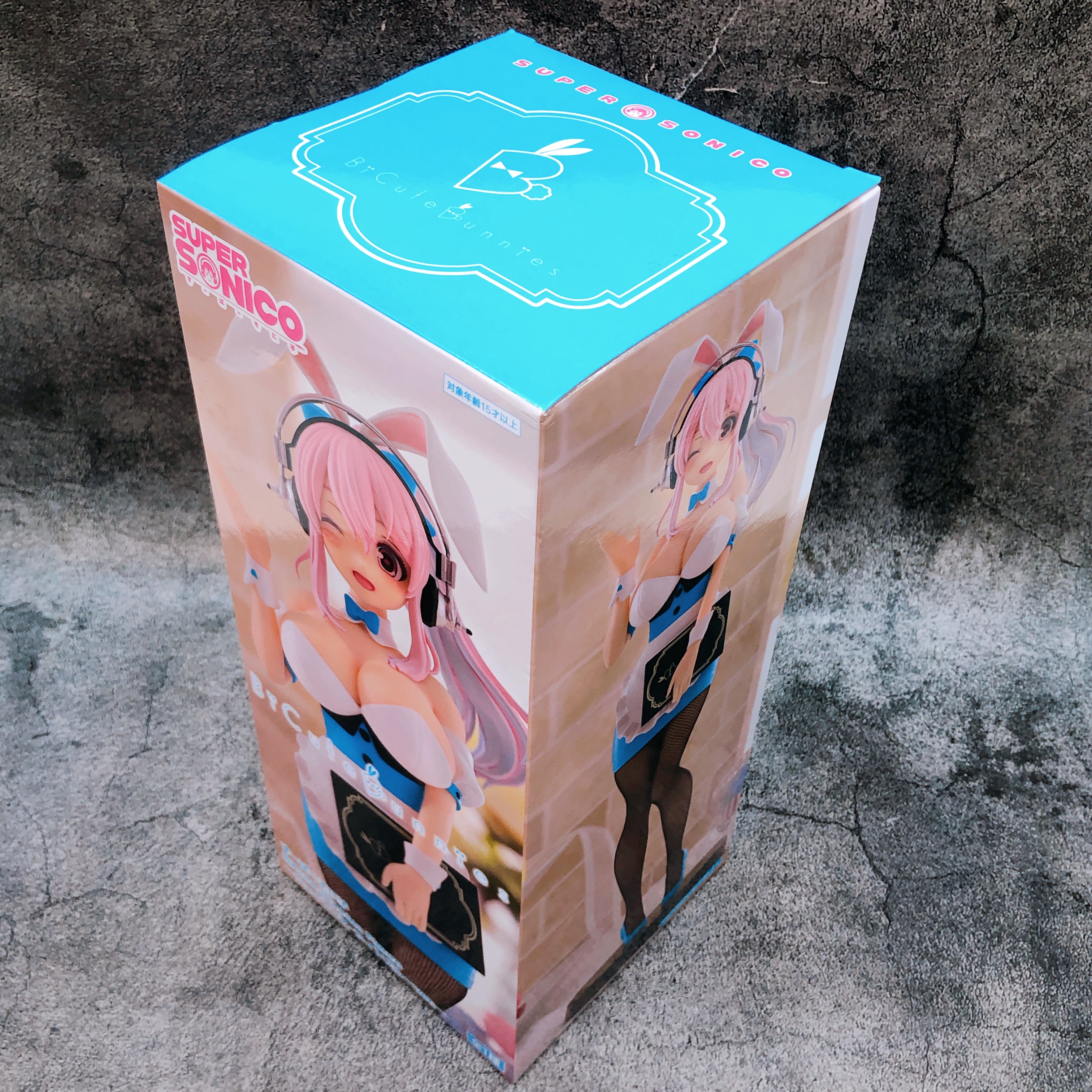 Super Sonico Waitress Llight Blue ver. BiCute Bunnies Figure FuRyu Sealed NEW