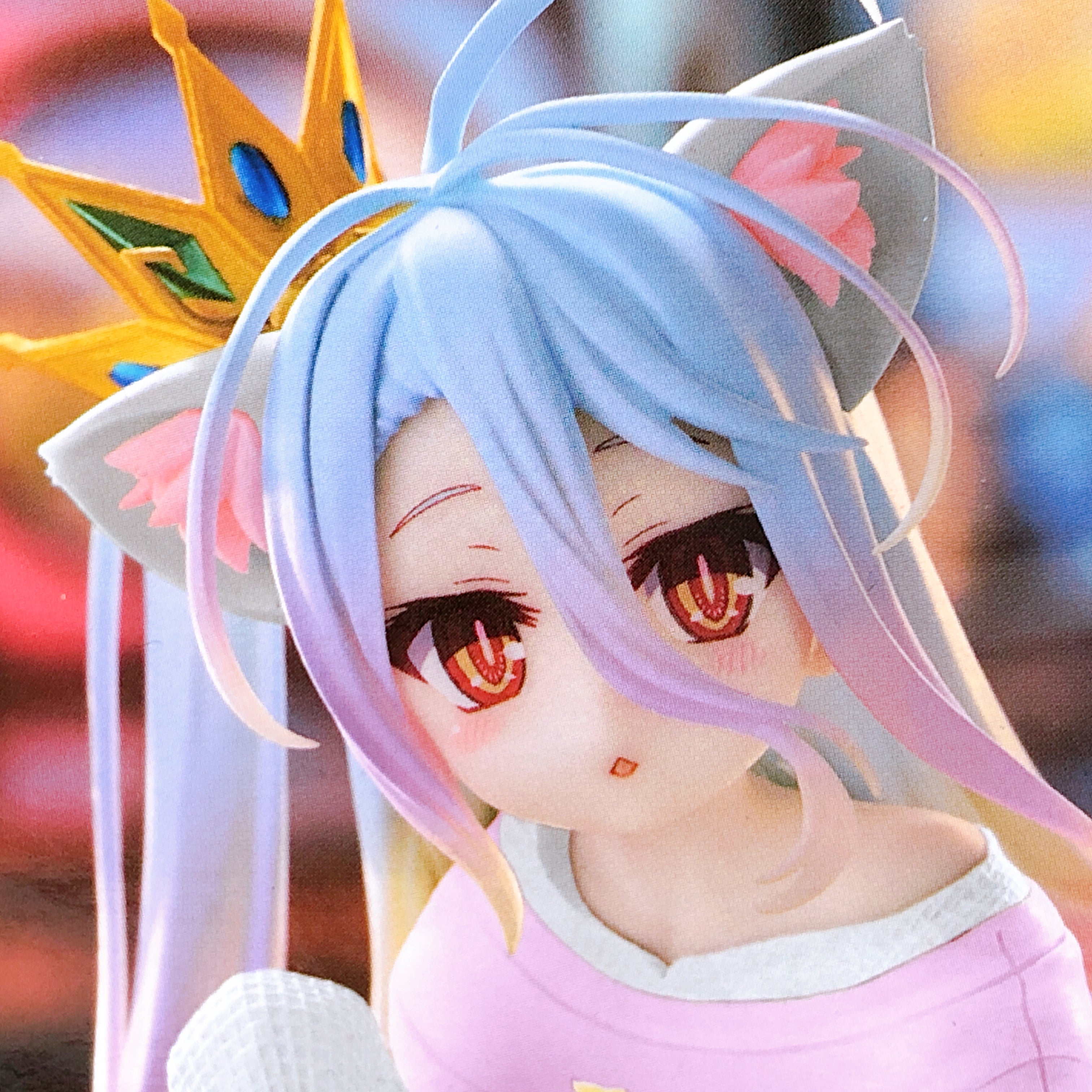 No Game No Life Shiro Cat Ears T-Shirt ver. Renewal Desktop Cute Figure Sealed