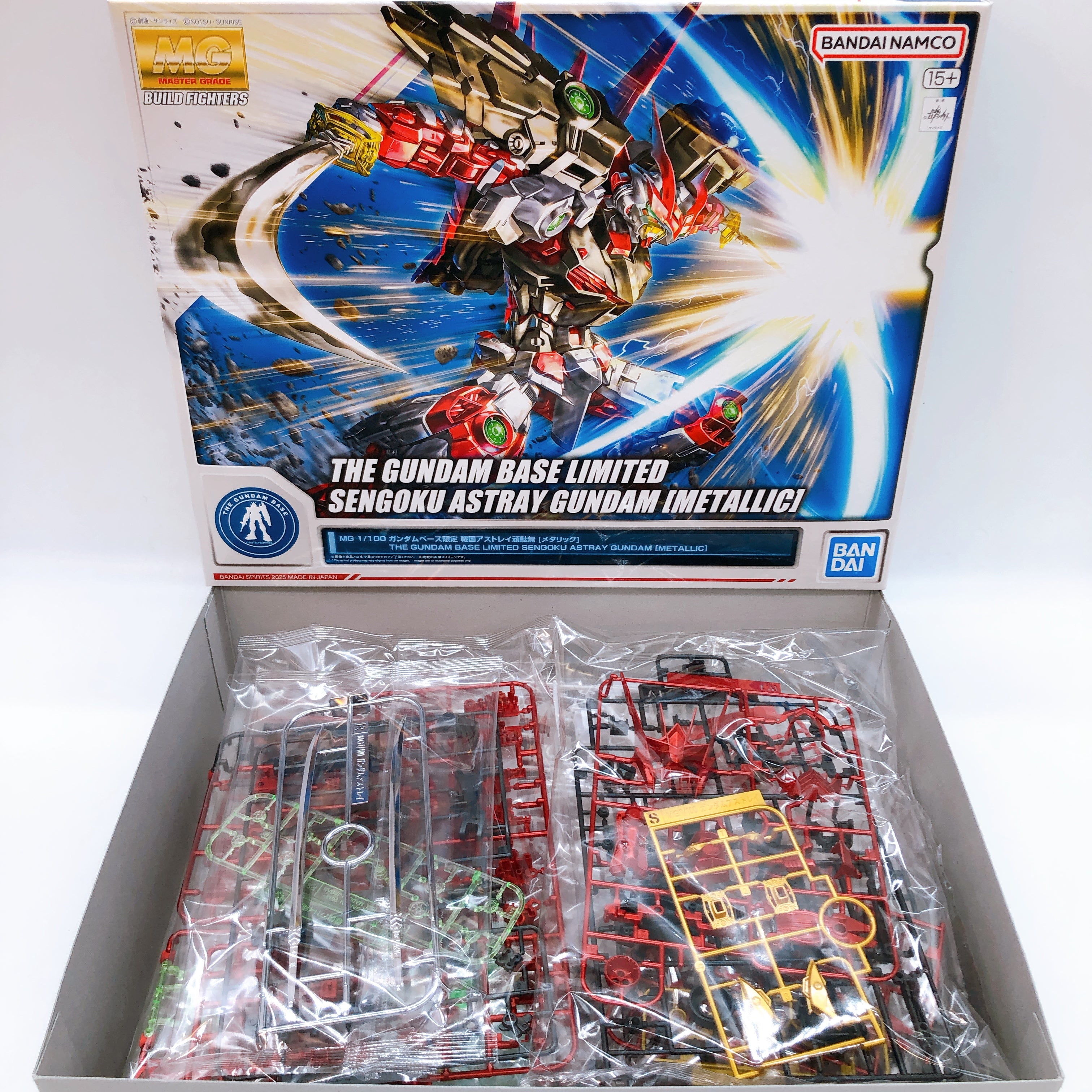 MG 1/100 Sengoku Astray Gundam Metallic Gundam Base Model Kit Bandai Japan NEW