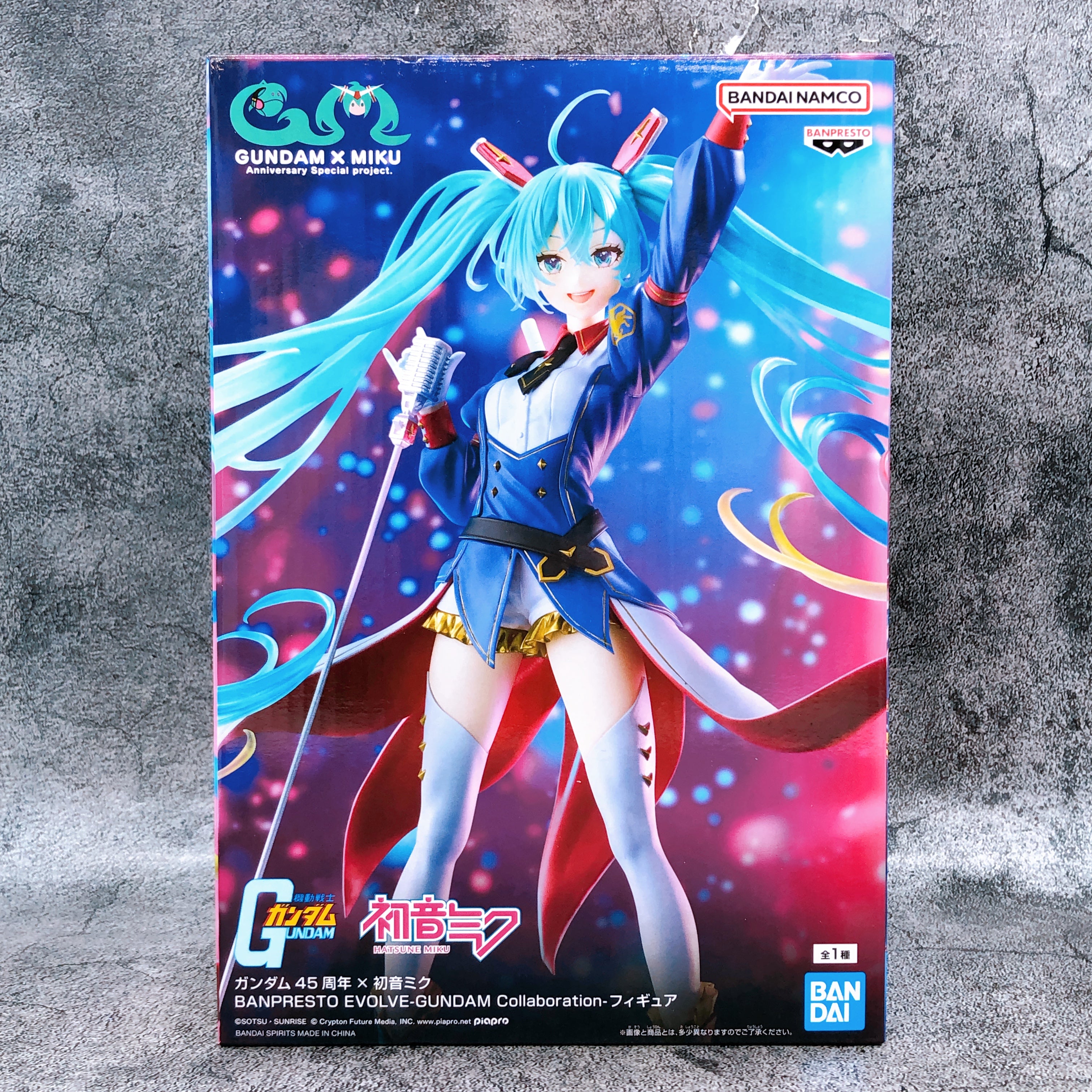 Gundam 45th Anniversary Hatsune Miku BANPRESTO EVOLVE Figure Japan Sealed NEW