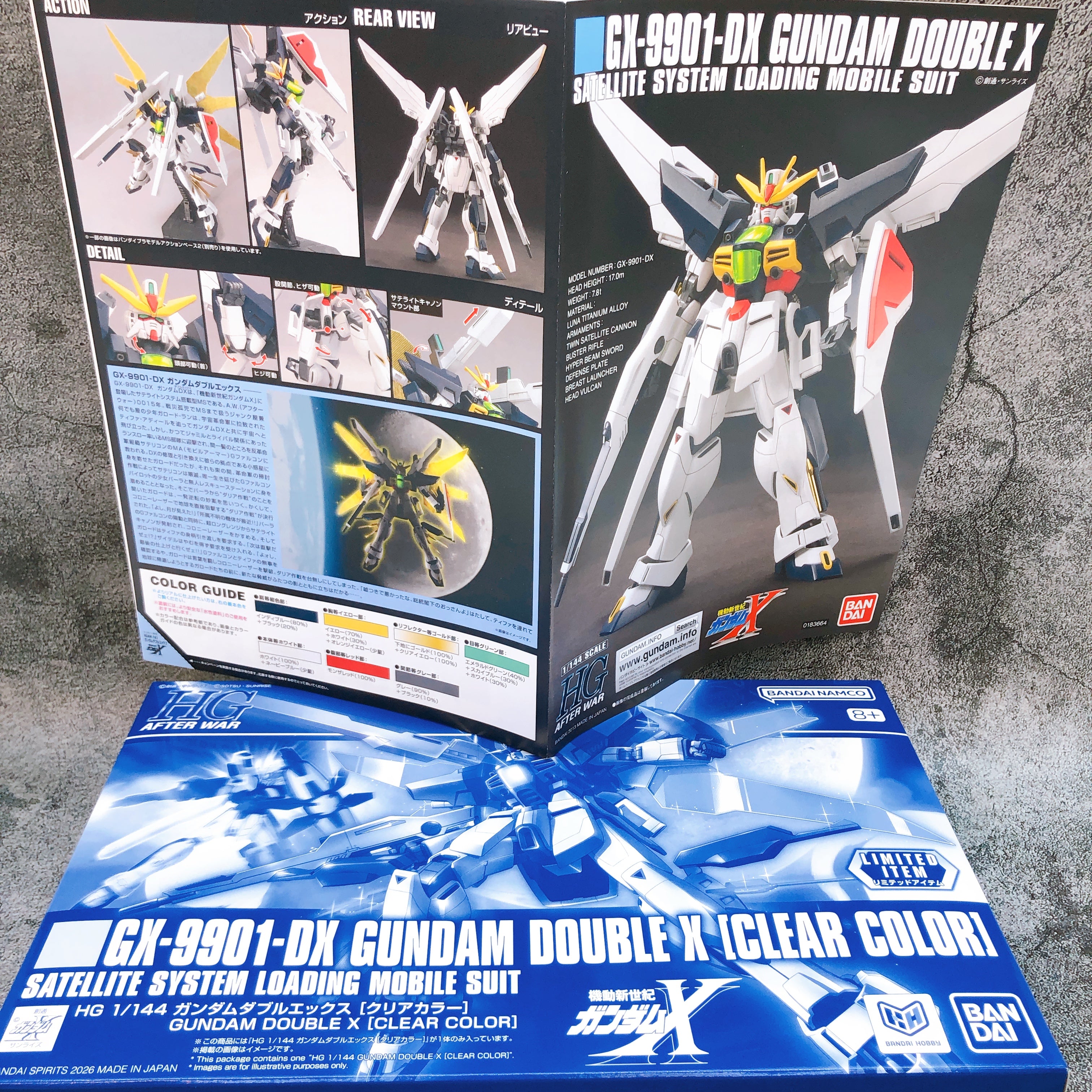 HG 1/144 Gundam Double X Clear Color GX-9901-DX Limited Model Kit Bandai Japan