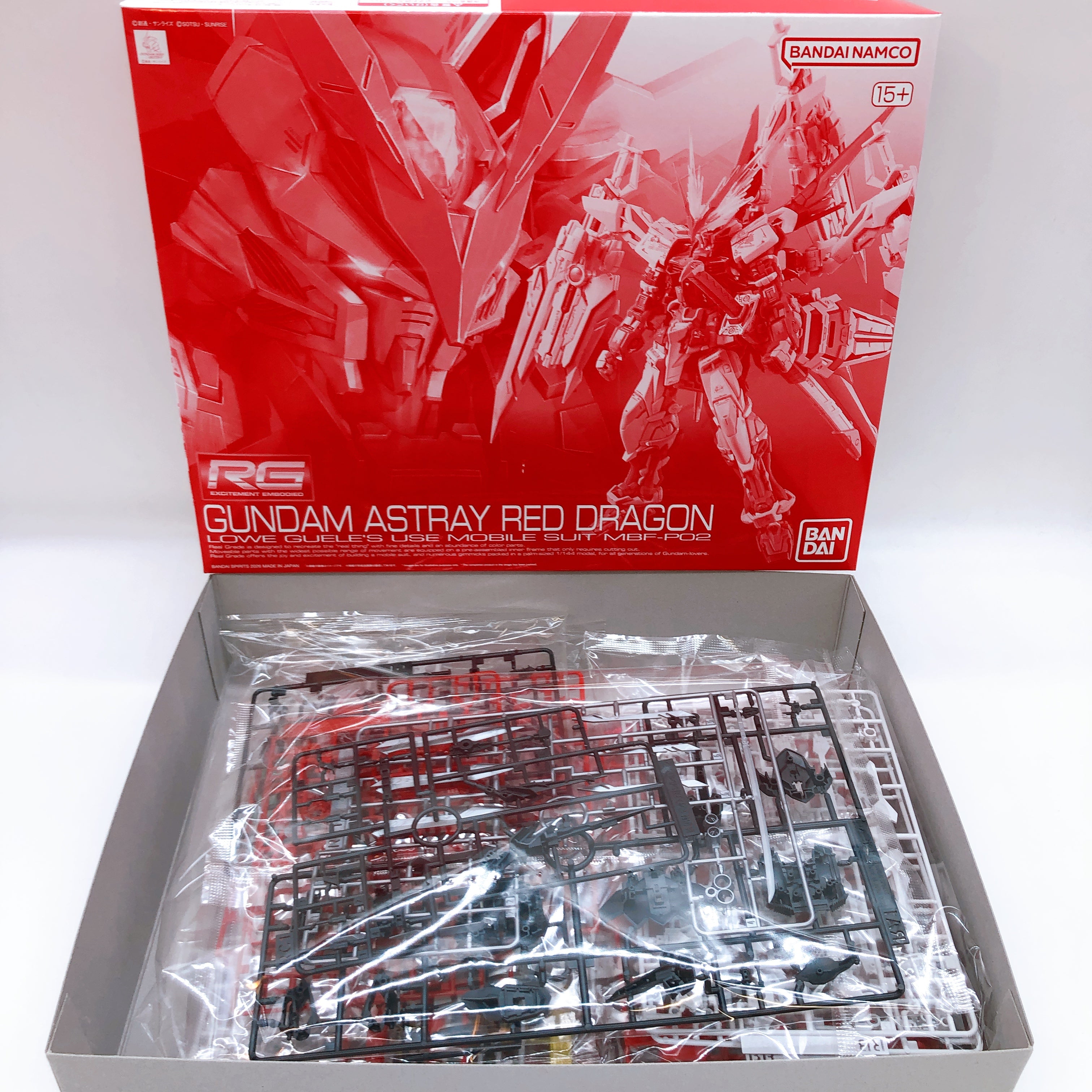 RG 1/144 Gundam Astray Red Dragon MBF-P02 Model Kit Premium Bandai NEW FASTSHIP