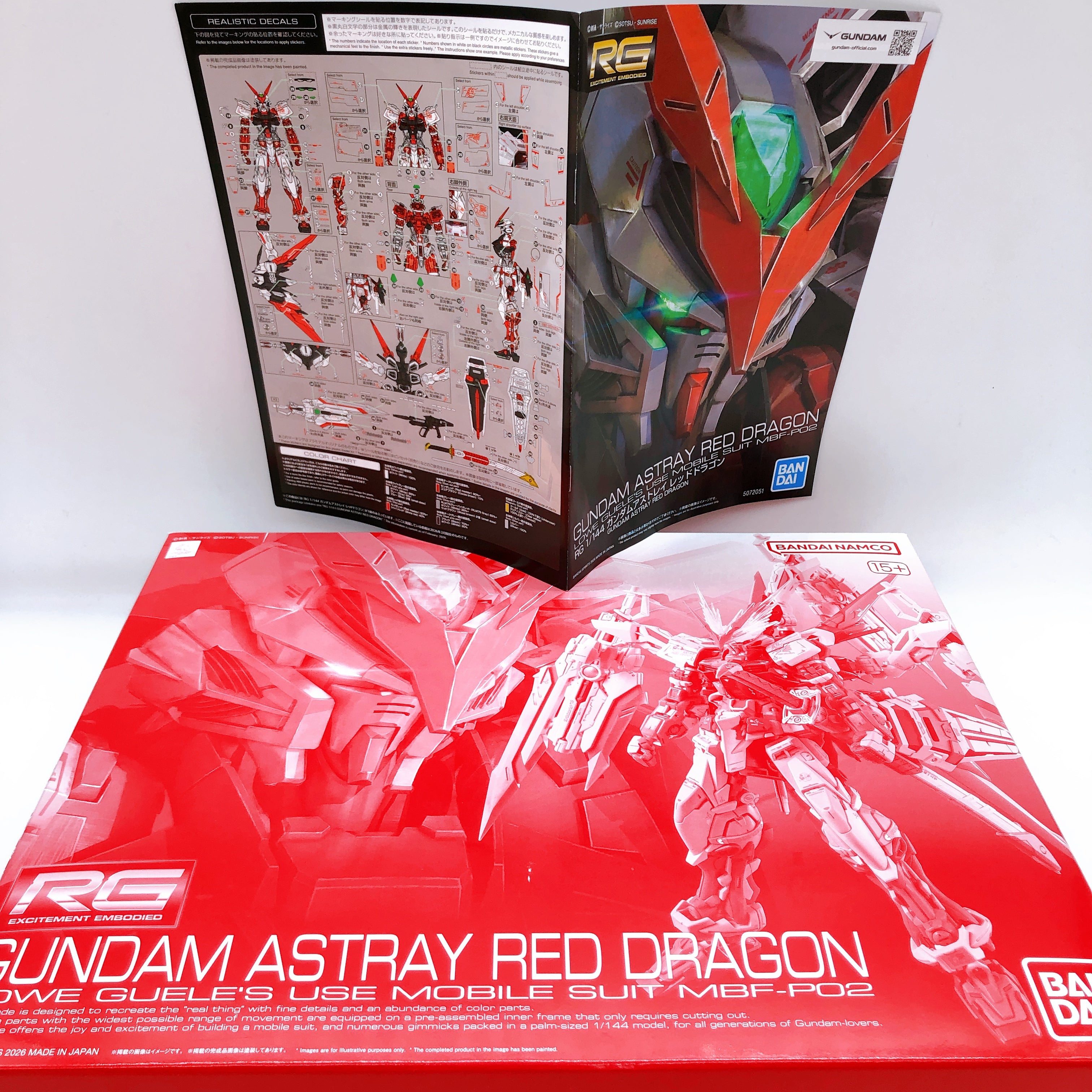 RG 1/144 Gundam Astray Red Dragon MBF-P02 Model Kit Premium Bandai NEW FASTSHIP