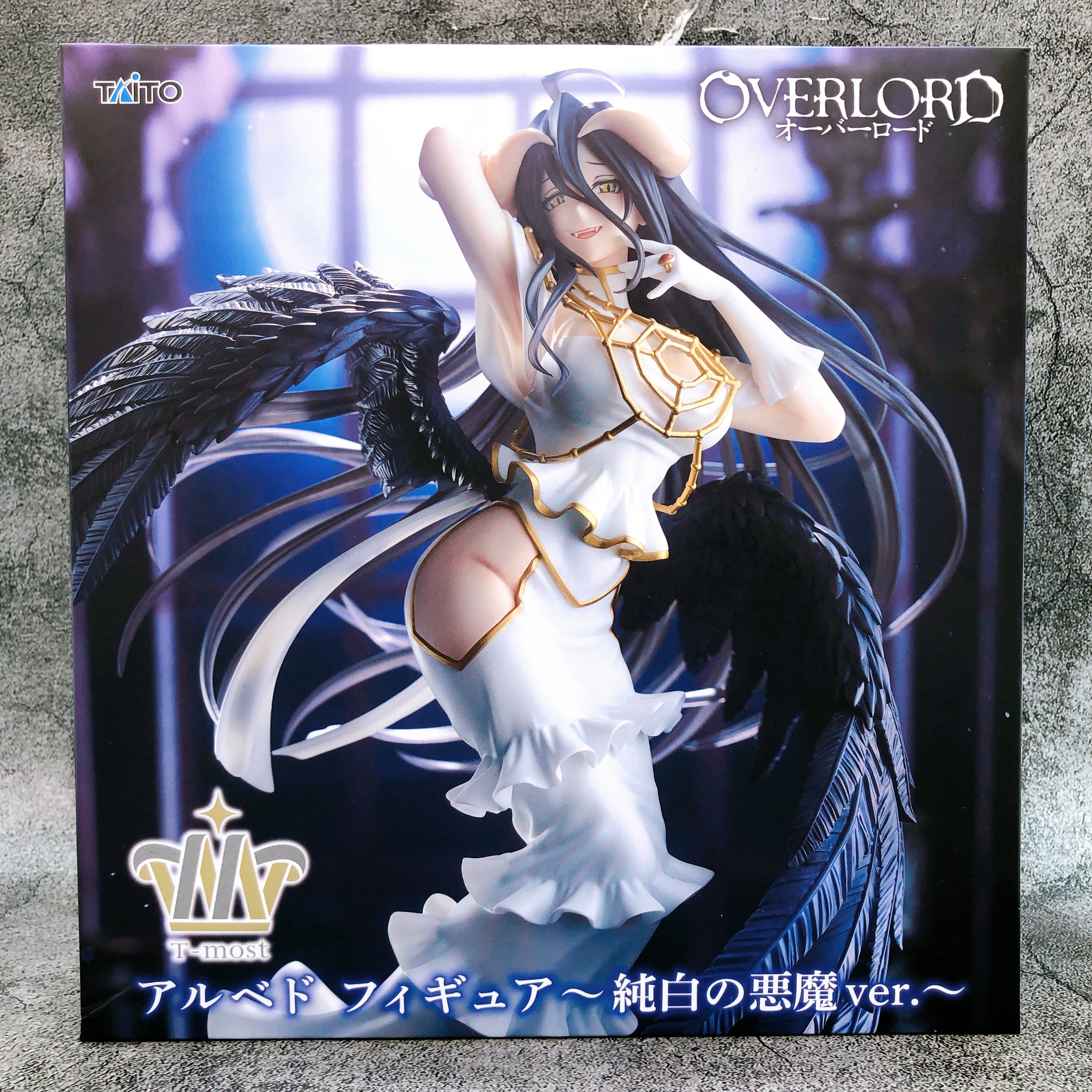 Overlord Albedo Figure Pure White Devil ver. T-most Figure Taito Japan AUTHENTIC