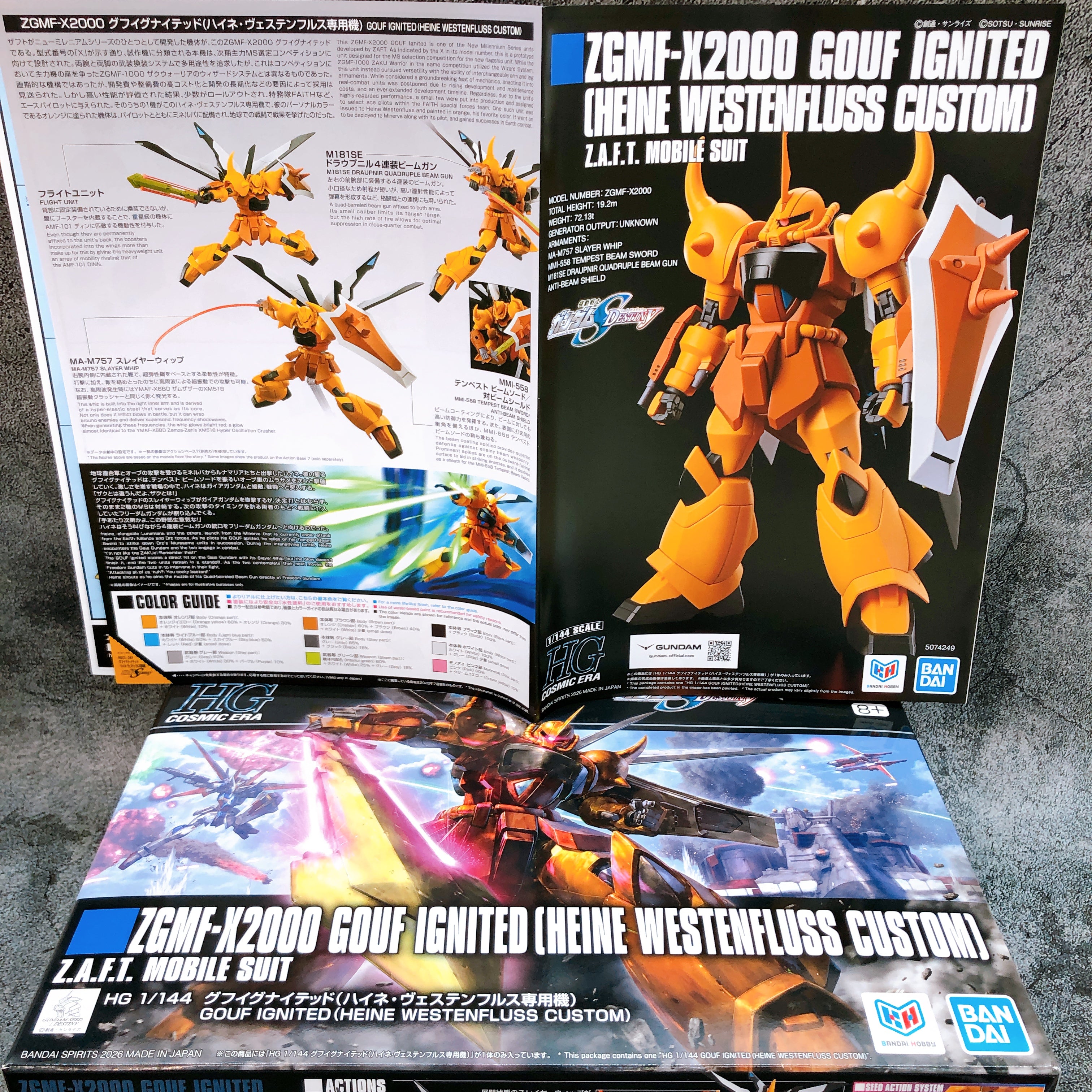 HG 1/144 Gouf Ignited Heine Westenfluss Custom Model Kit 15+ Bandai Japan NEW