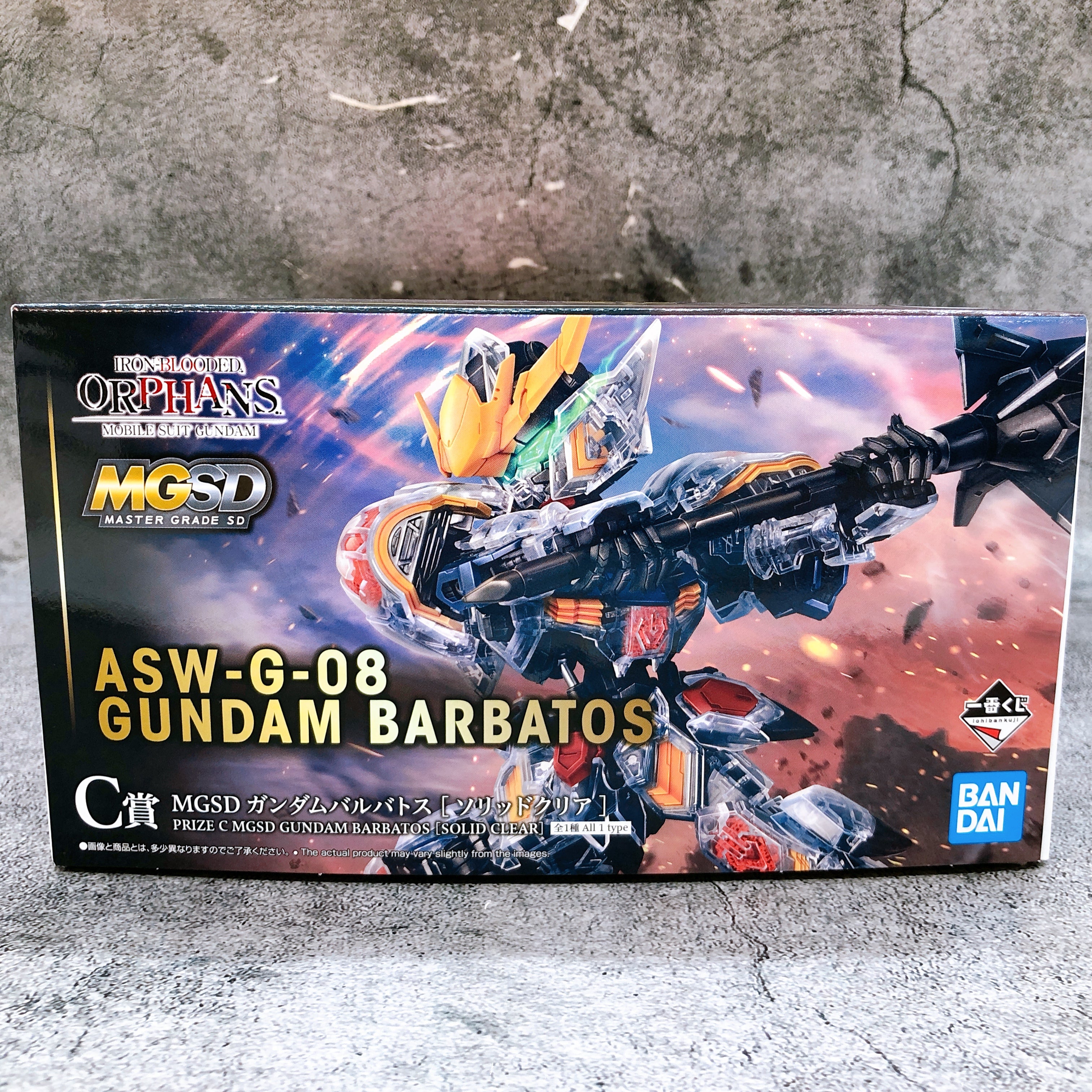 MGSD Gundam Barbatos Solid Clear Prize C Ichiban Kuji Model Kit Bandai Japan NEW