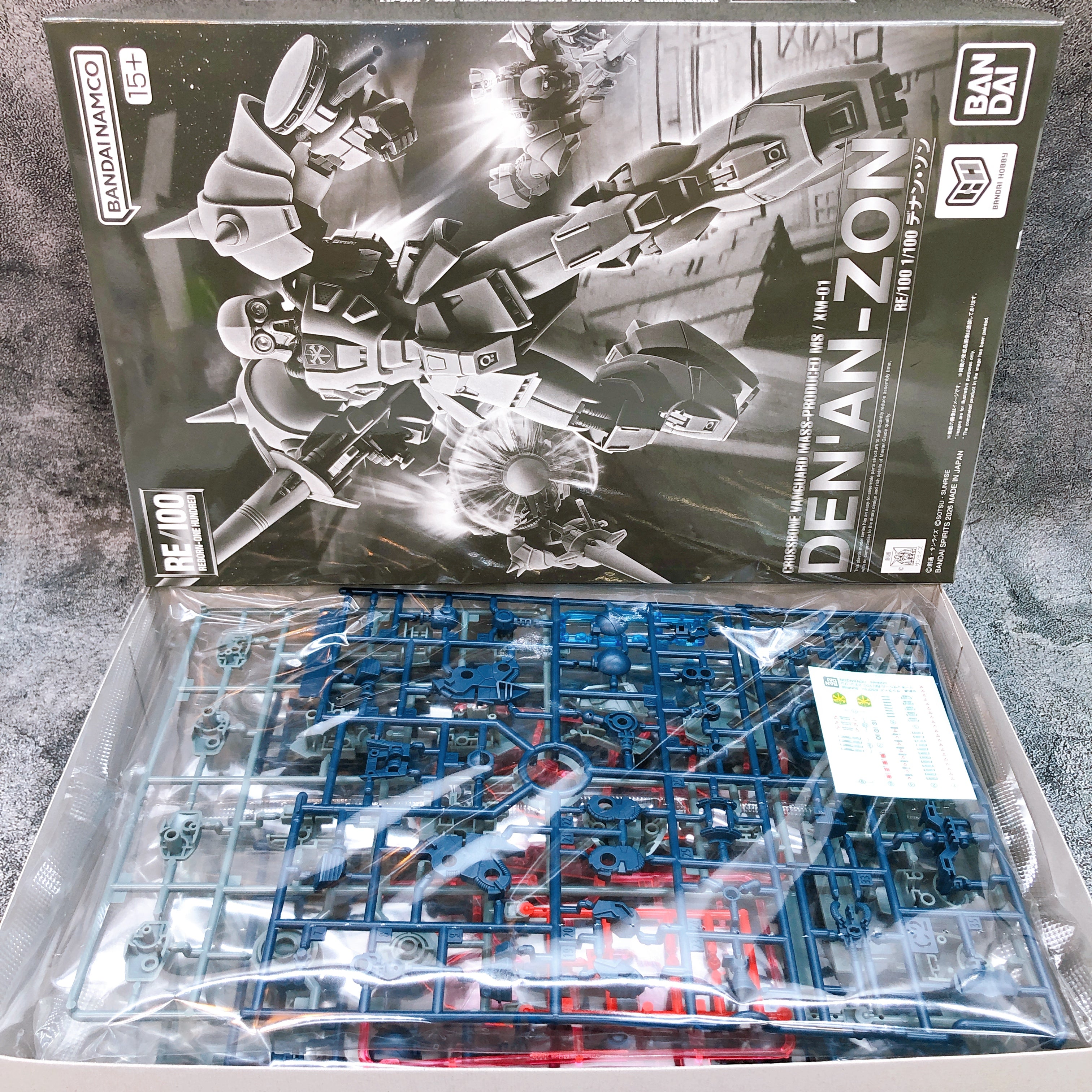 RE/100 1/100 Den'an-Zon Gundam F91 Gunpla Model Kit 15+ Premium Bandai Japan NEW