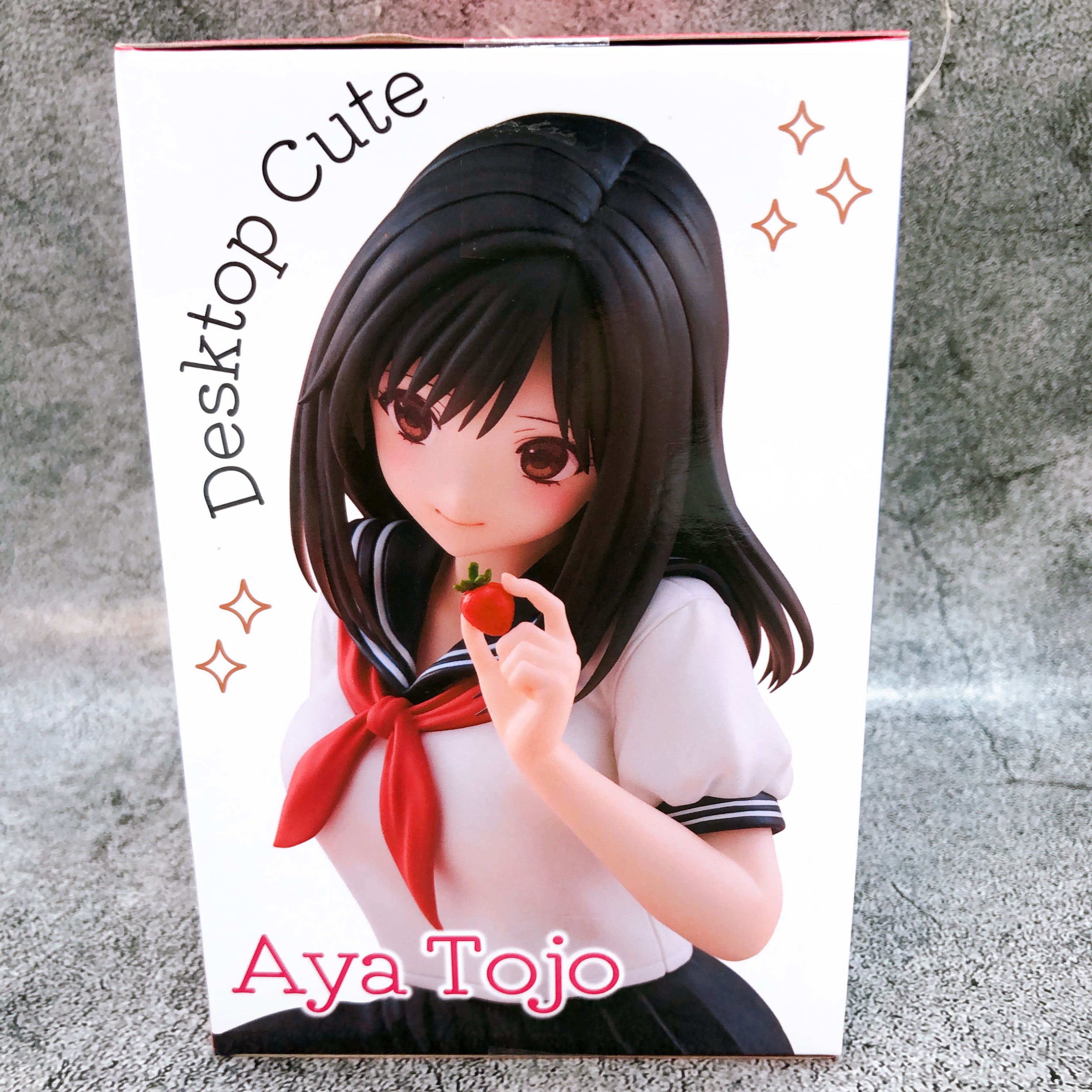 Strawberry 100% Aya Tojo Uniform Ver. Desktop Cute Figure Taito Japan AUTHENTIC