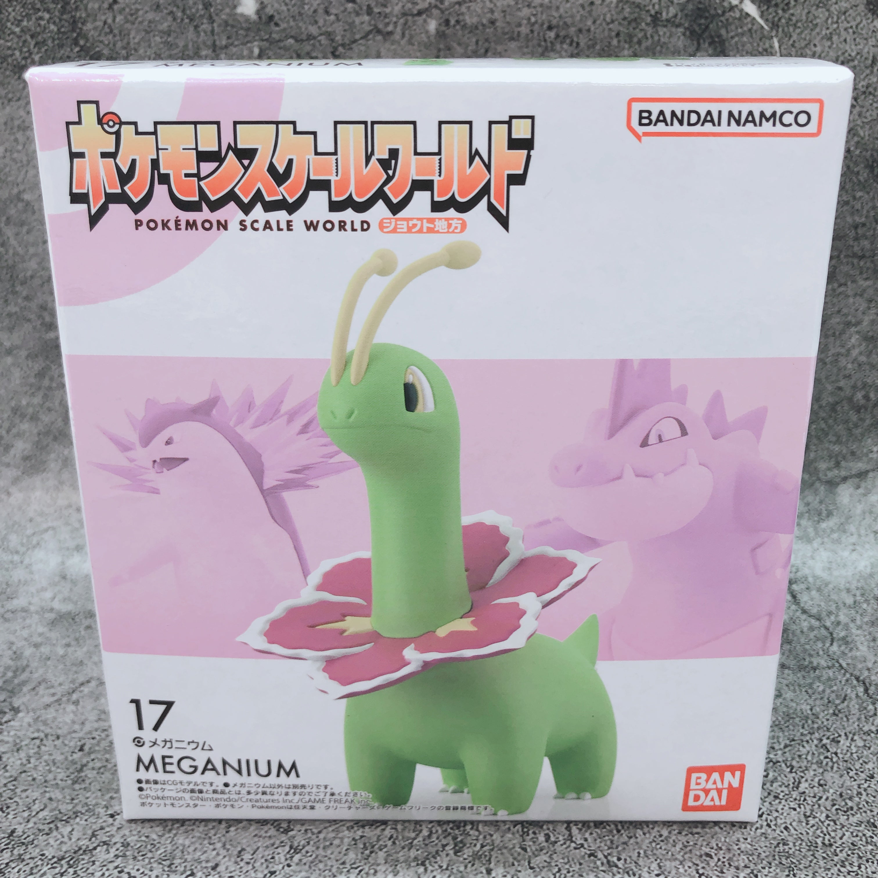 Pokemon Scale World Meganium Johto region 17 Bandai Japan AUTHENTIC FASTSHIP 15+