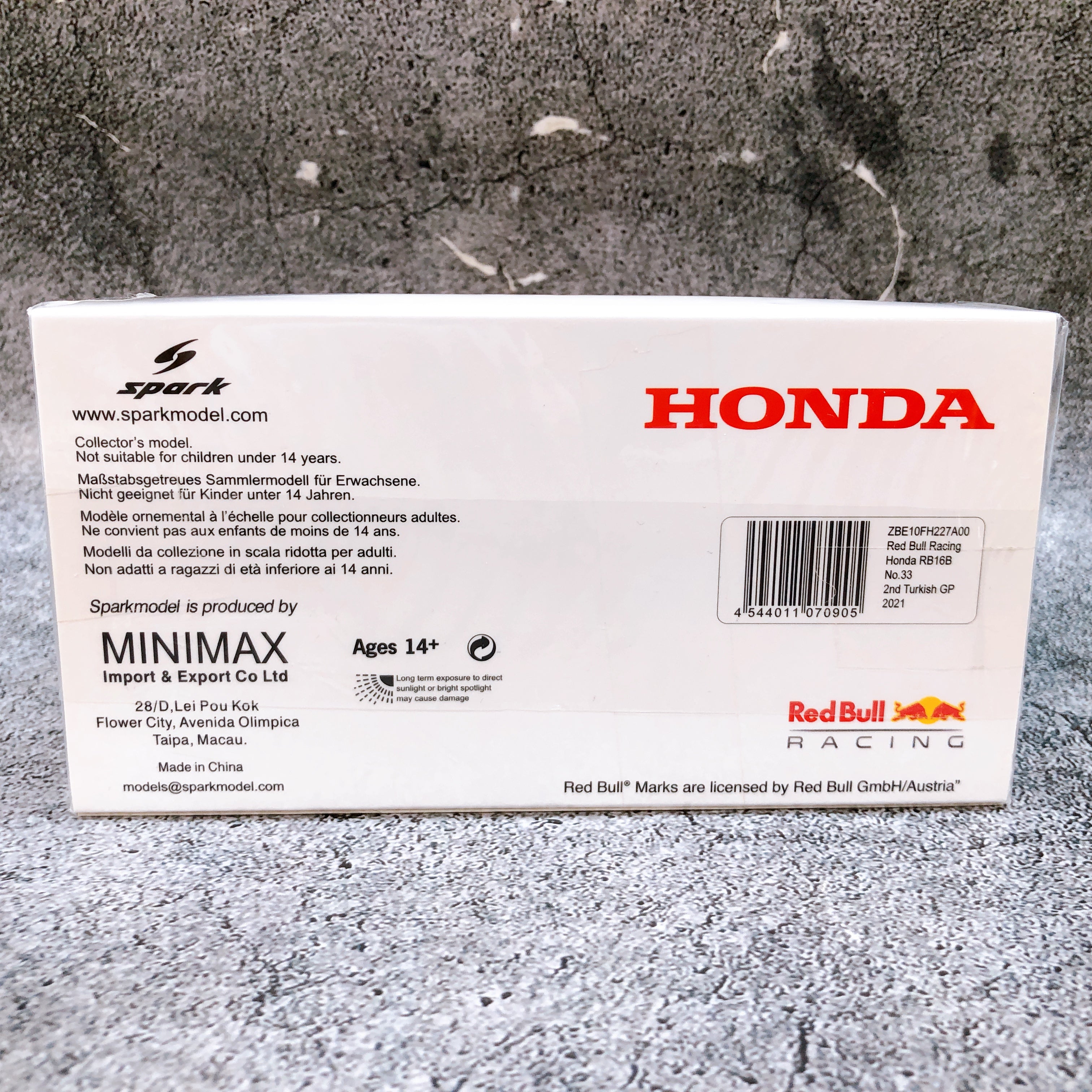 Spark Red Bull Racing Honda RB16B 2nd Turkish GP 2021 1/43 Scale Model Japan NEW