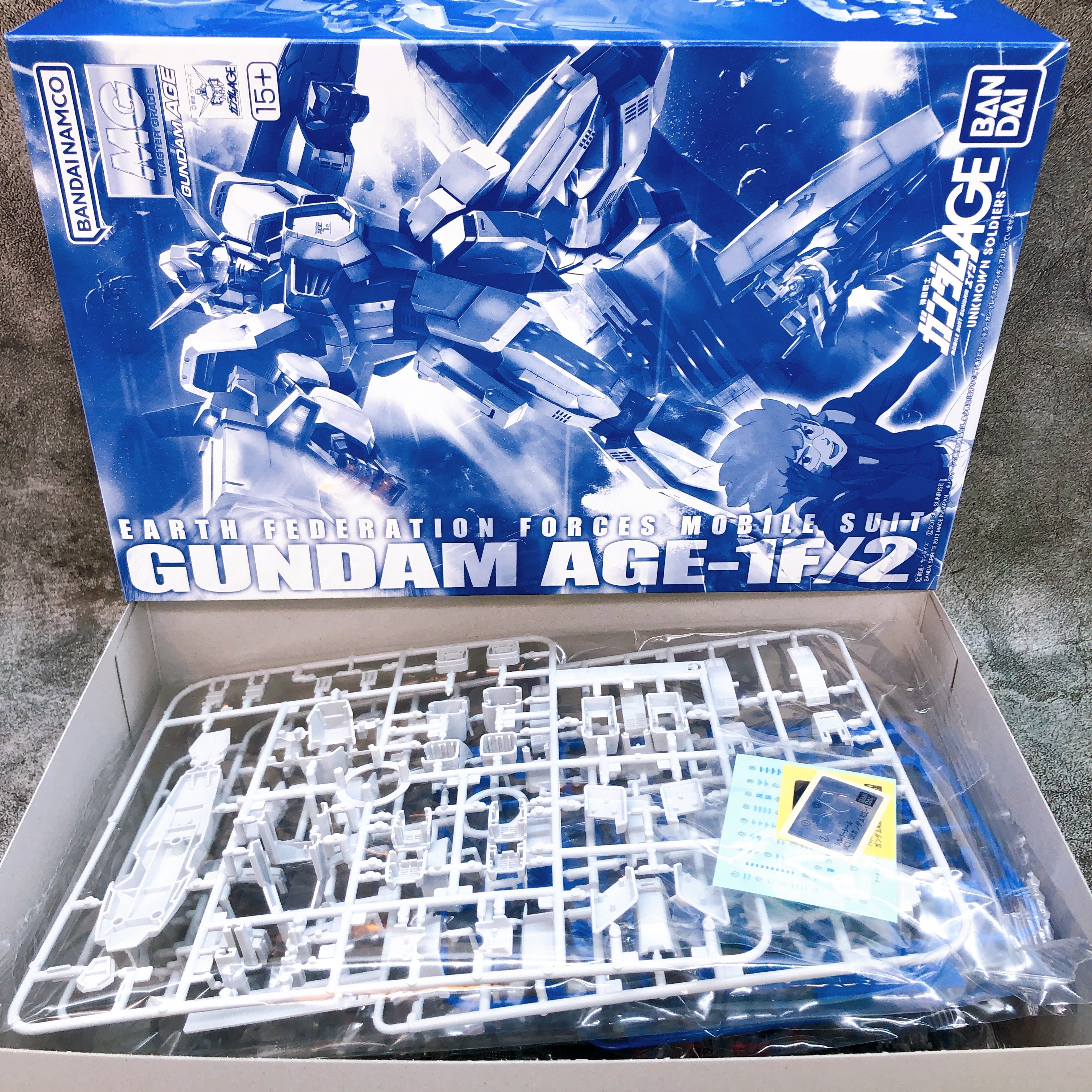 MG 1/100 Gundam AGE-1F/2 Unit 2 Gunpla Model Kit 15+ Premium Bandai NEW FASTSHIP