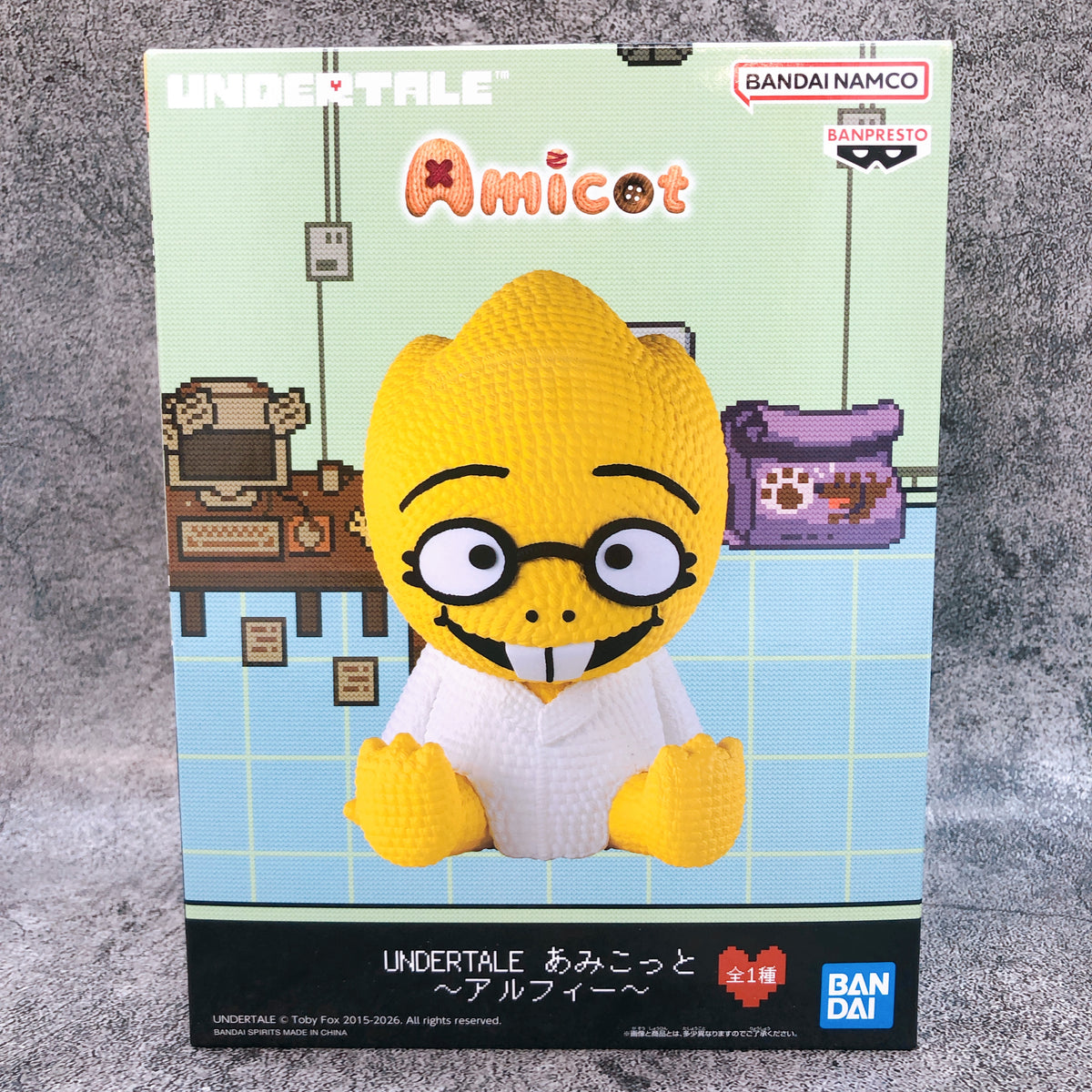 UNDERTALE Alphys Amicot Figure BANPRESTO Japan Sealed AUTHENTIC FASTSHIP 15+