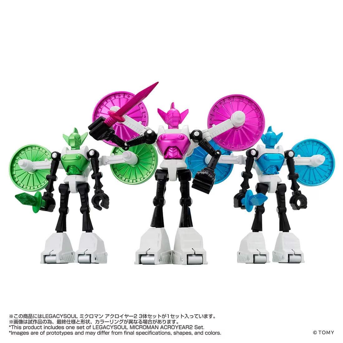 LEGACYSOUL Microman Acroyear 2 Action Figure 3pcs T-Spark Takara Tomy Japan 15+