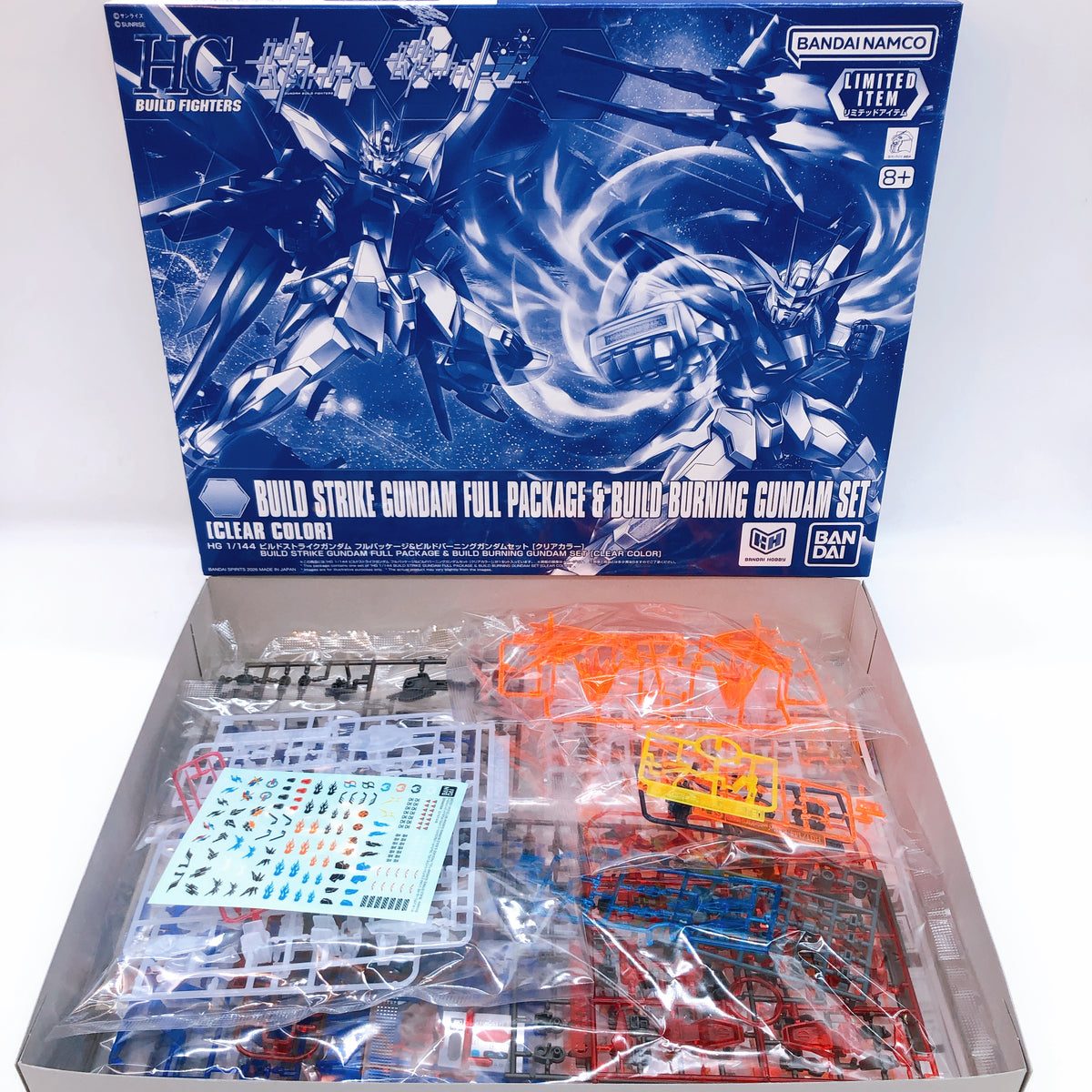 HG 1/144 Build Strike Gundam Full Package & Build Burning Gundam Set Clear Color
