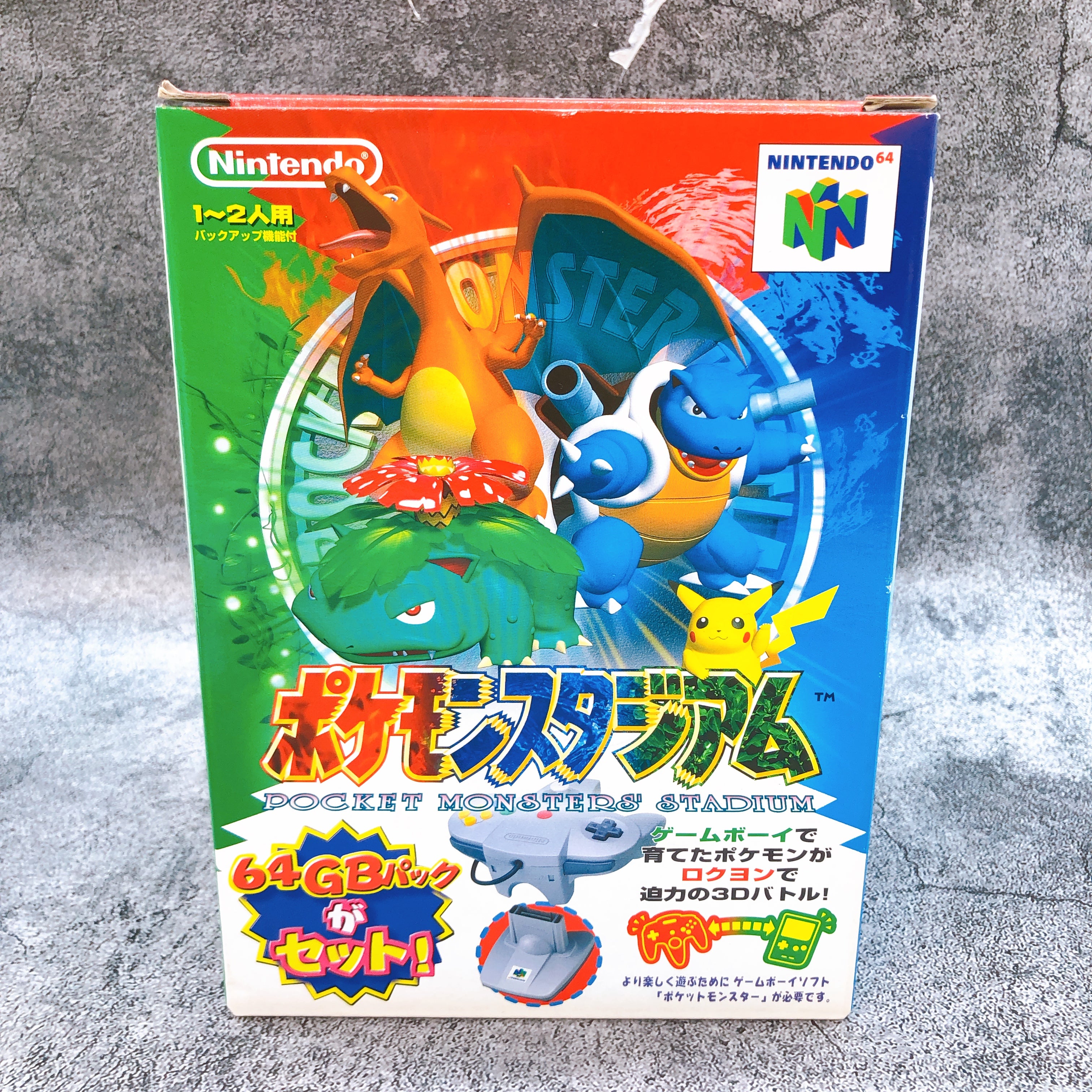 Nintendo 64 Pokemon Stadium 64GB Pack Set N64 Digital Works Japan Game in Stock