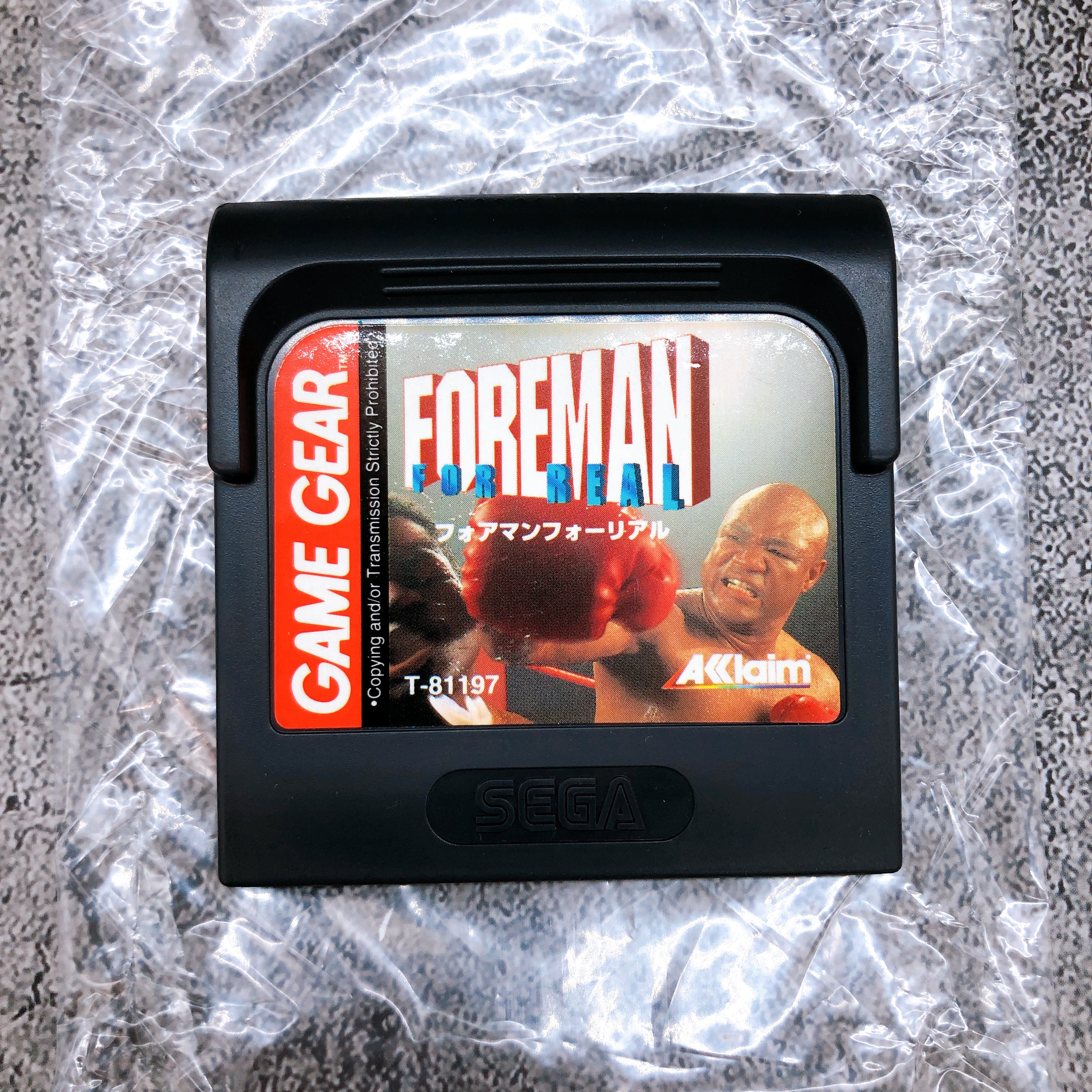 Sega Game Gear Foreman For Real GG Acclaim Japan Boxing Rare Retro Game