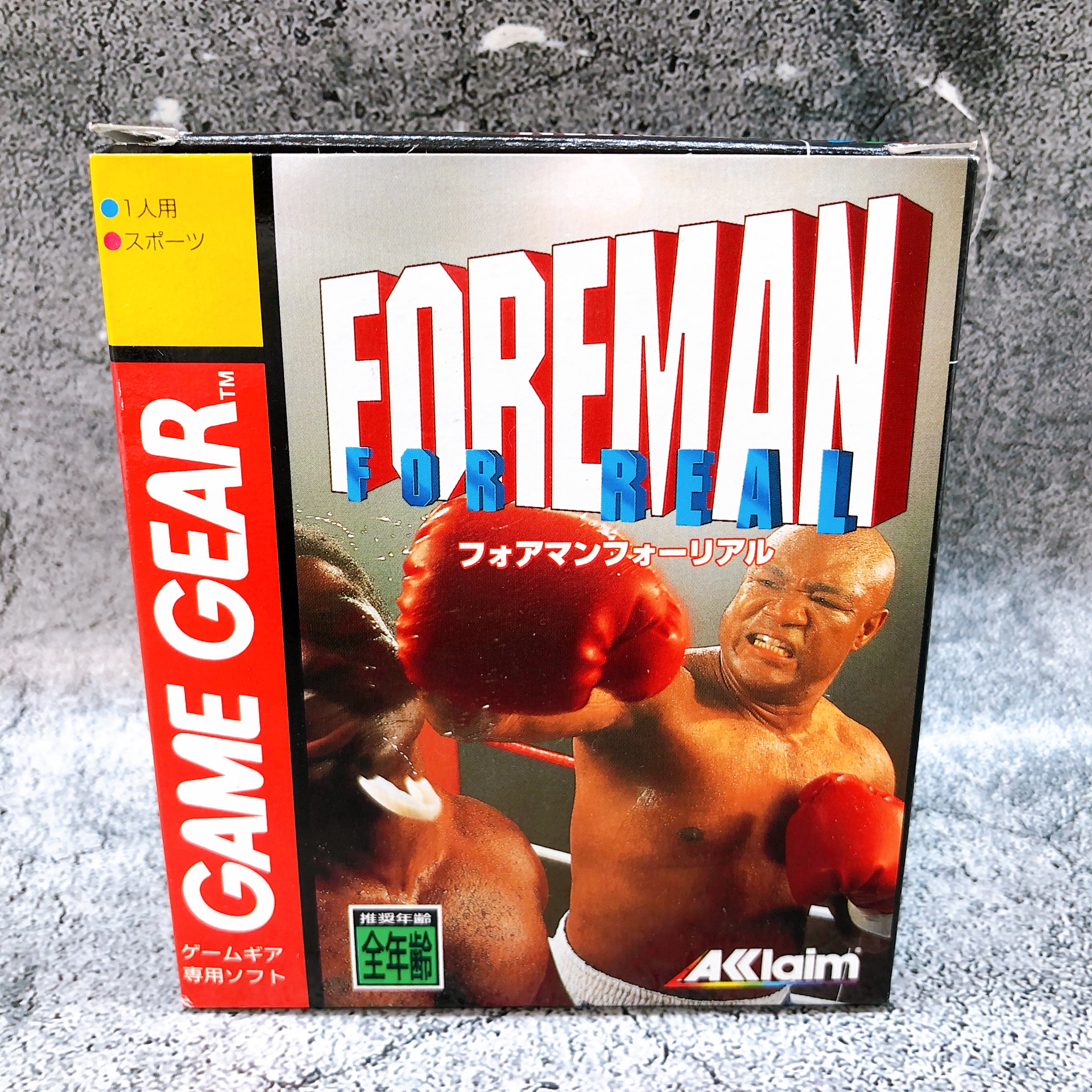 Sega Game Gear Foreman For Real GG Acclaim Japan Boxing Rare Retro Game