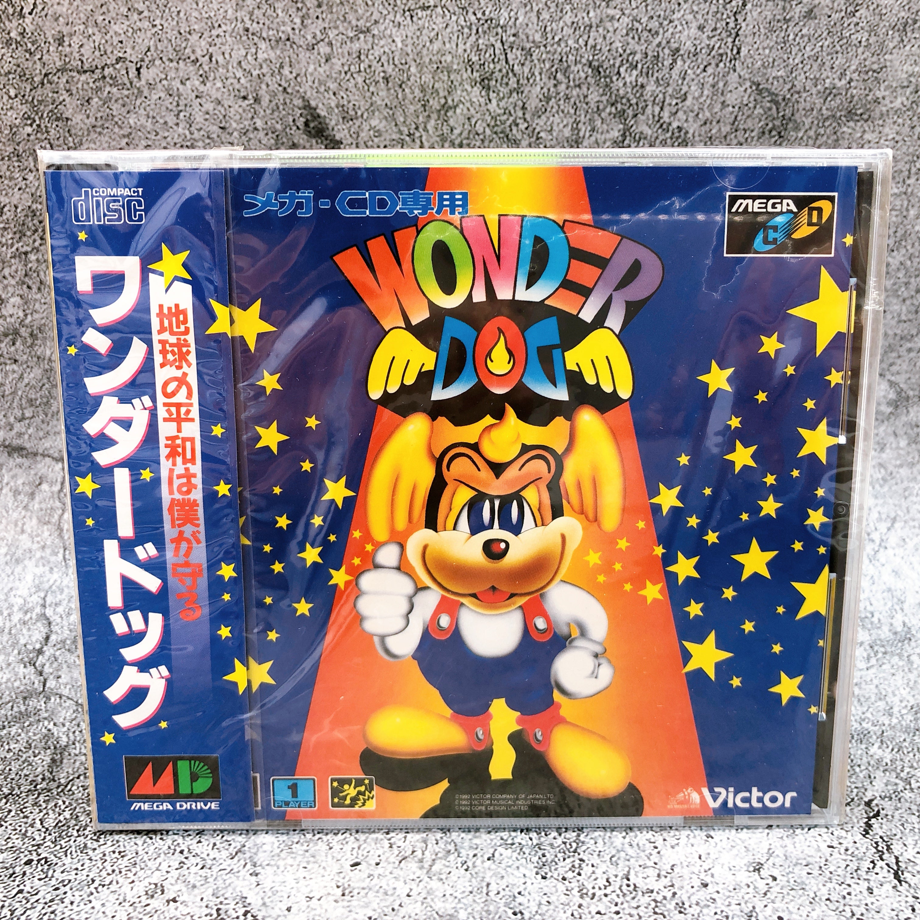 SEGA Mega CD Wonder Dog Victor Japan Action Game Sealed New